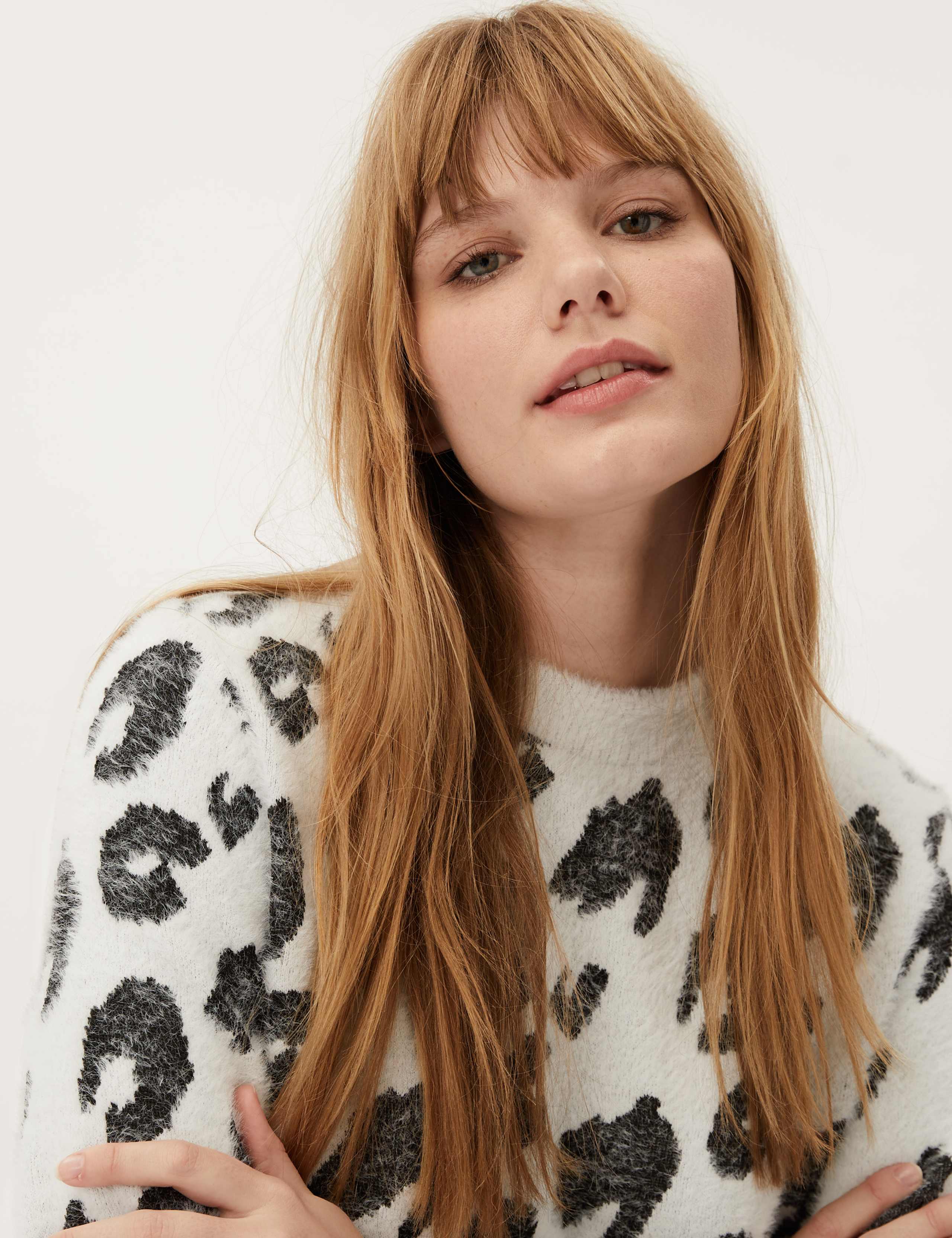 Brushed Jacquard Long Sleeve Top 1 of 5