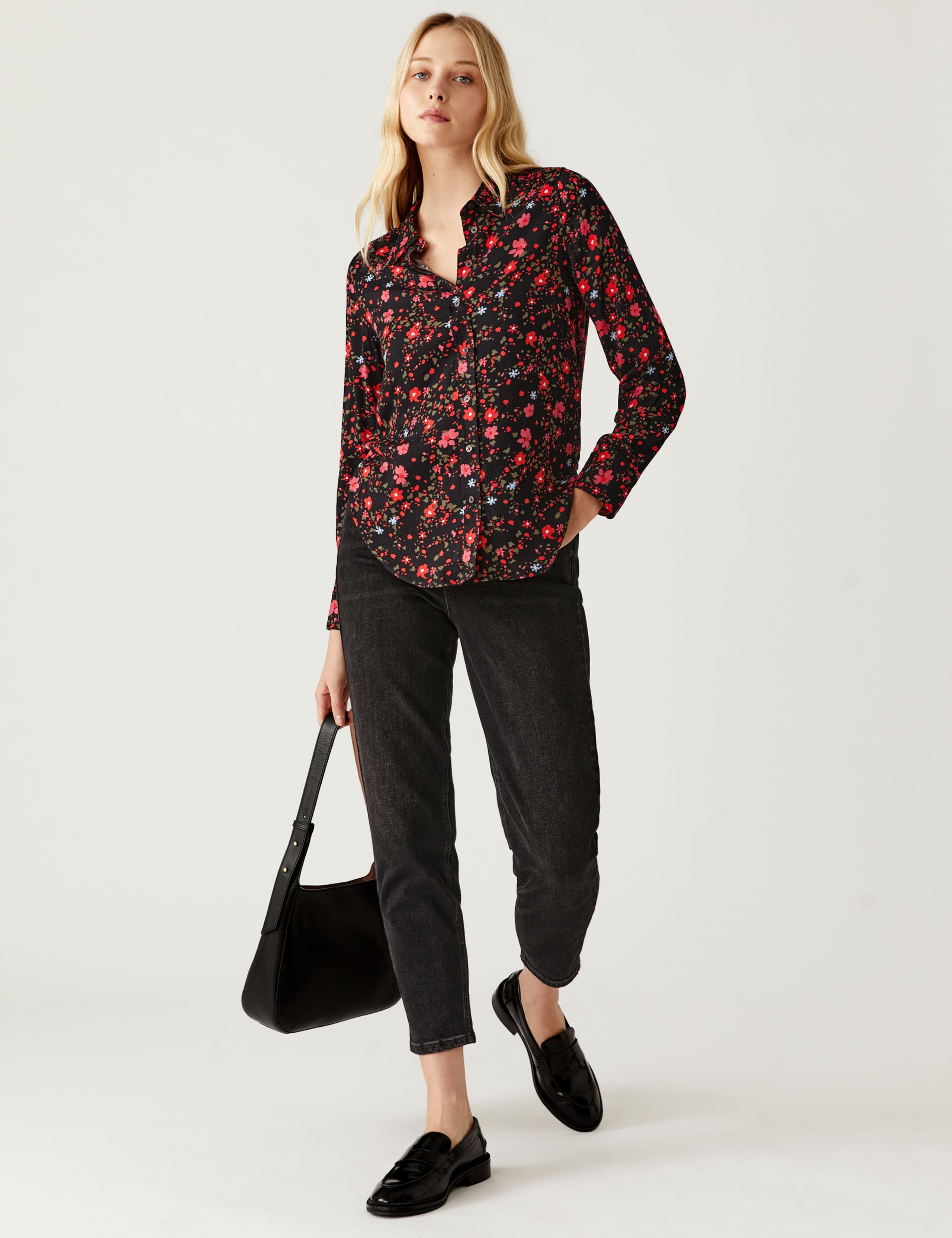 Printed Collared Long Sleeve Shirt 3 of 5