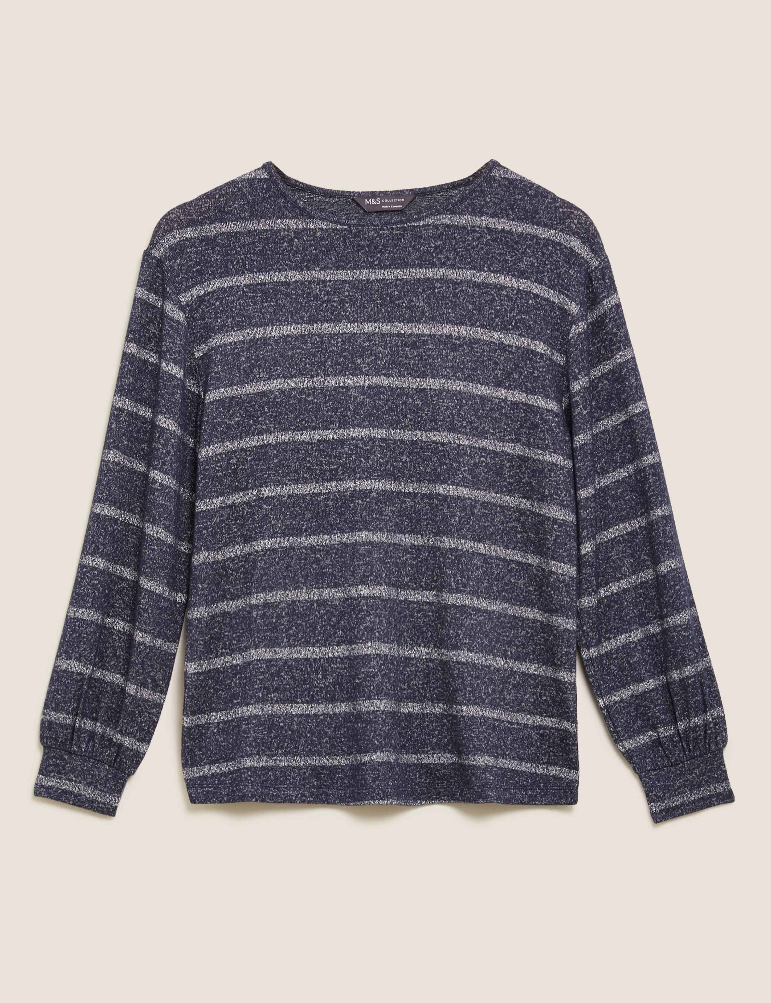 Sparkly Stripe Relaxed Long Sleeve Top 1 of 1