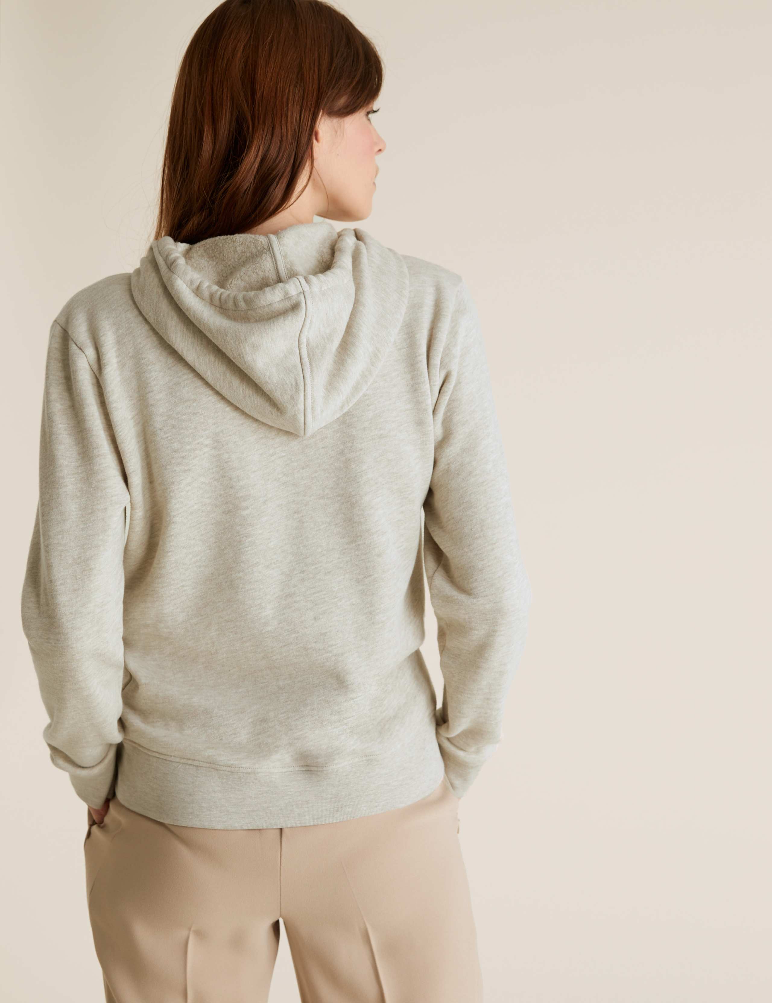 Cotton Relaxed Long Sleeve Hoodie 4 of 6