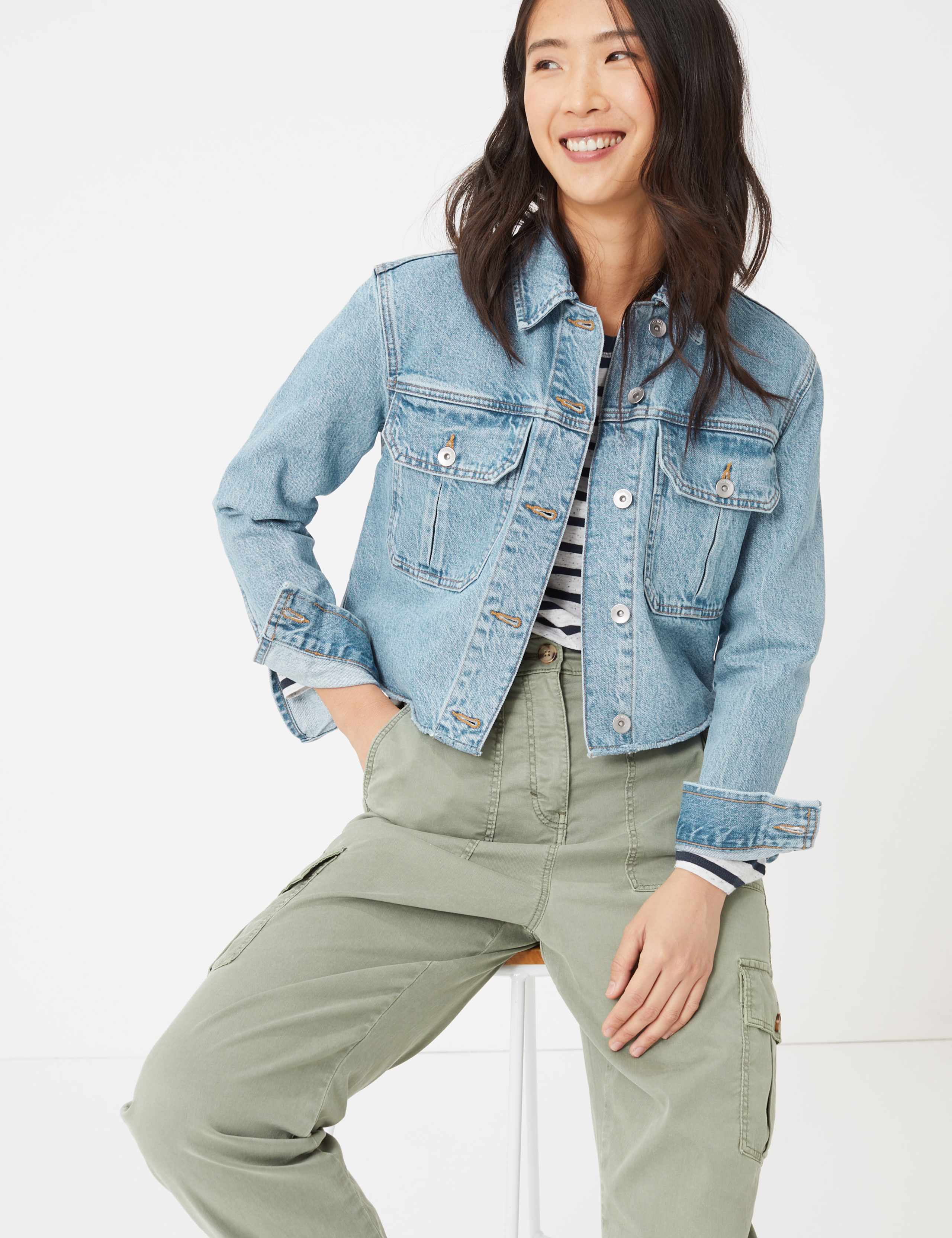 Cotton Rich Raglan Striped Top 3 of 5