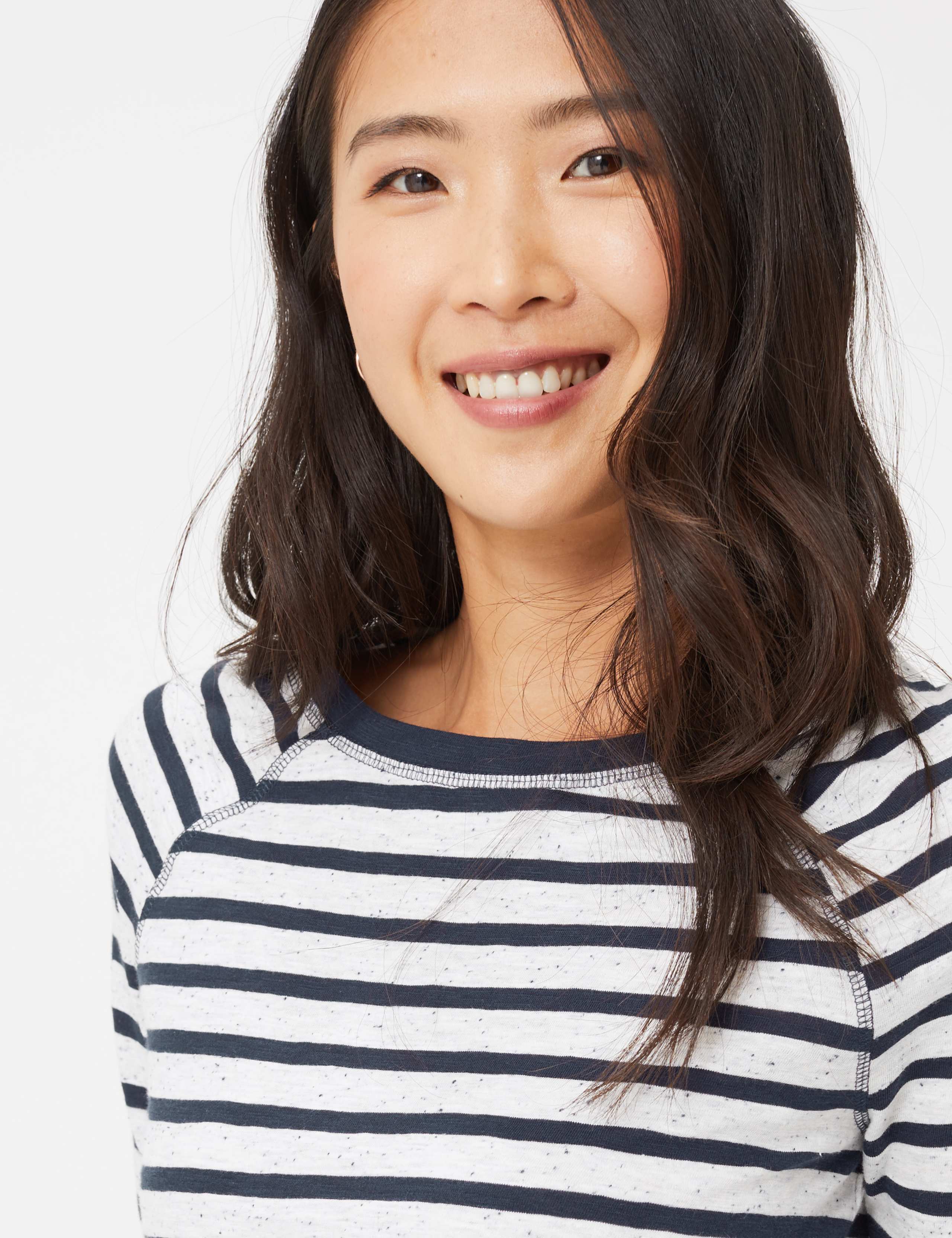 Cotton Rich Raglan Striped Top 4 of 5