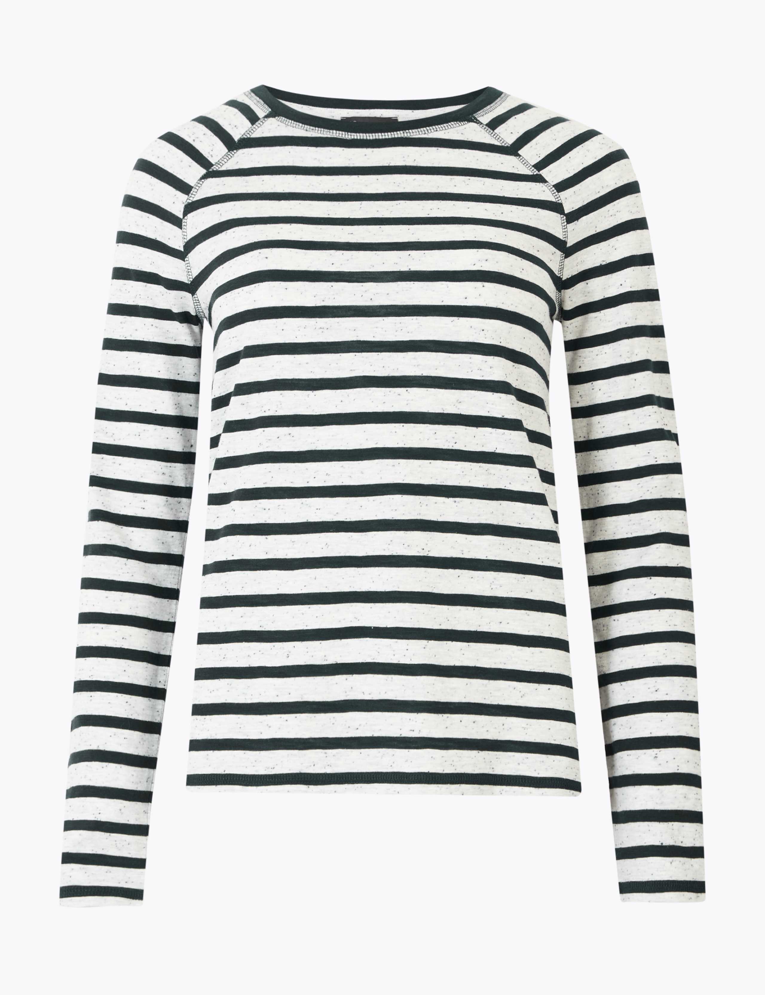Cotton Rich Raglan Striped Top 2 of 5