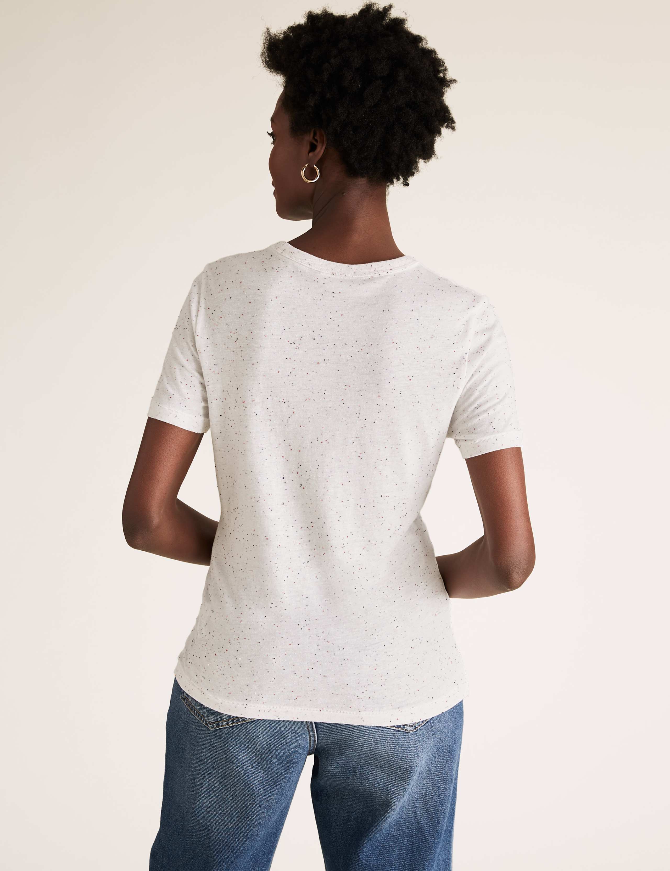 Cotton Textured Crew Neck T-Shirt 5 of 5
