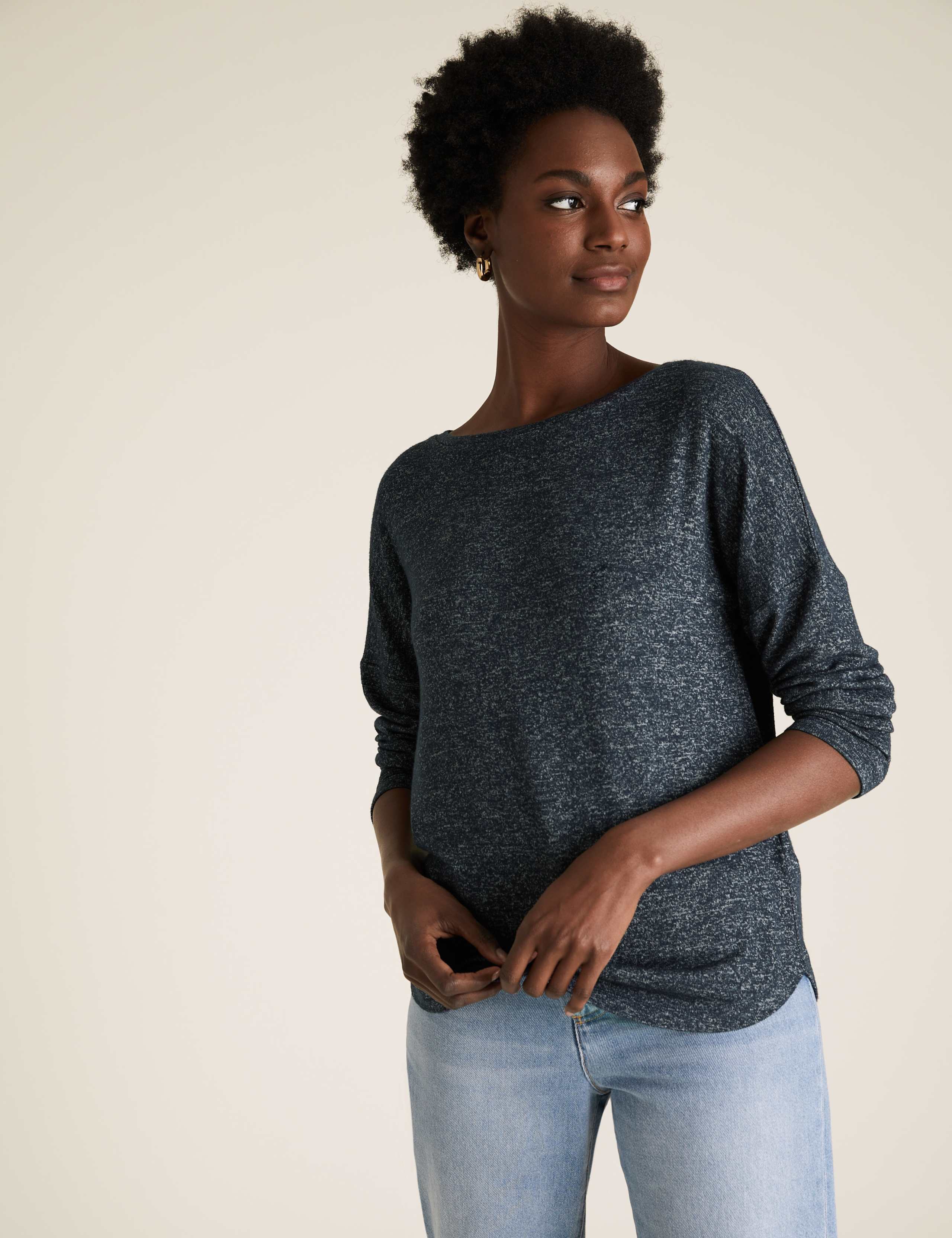 Soft Touch Crew Neck Long Sleeve Top 1 of 5