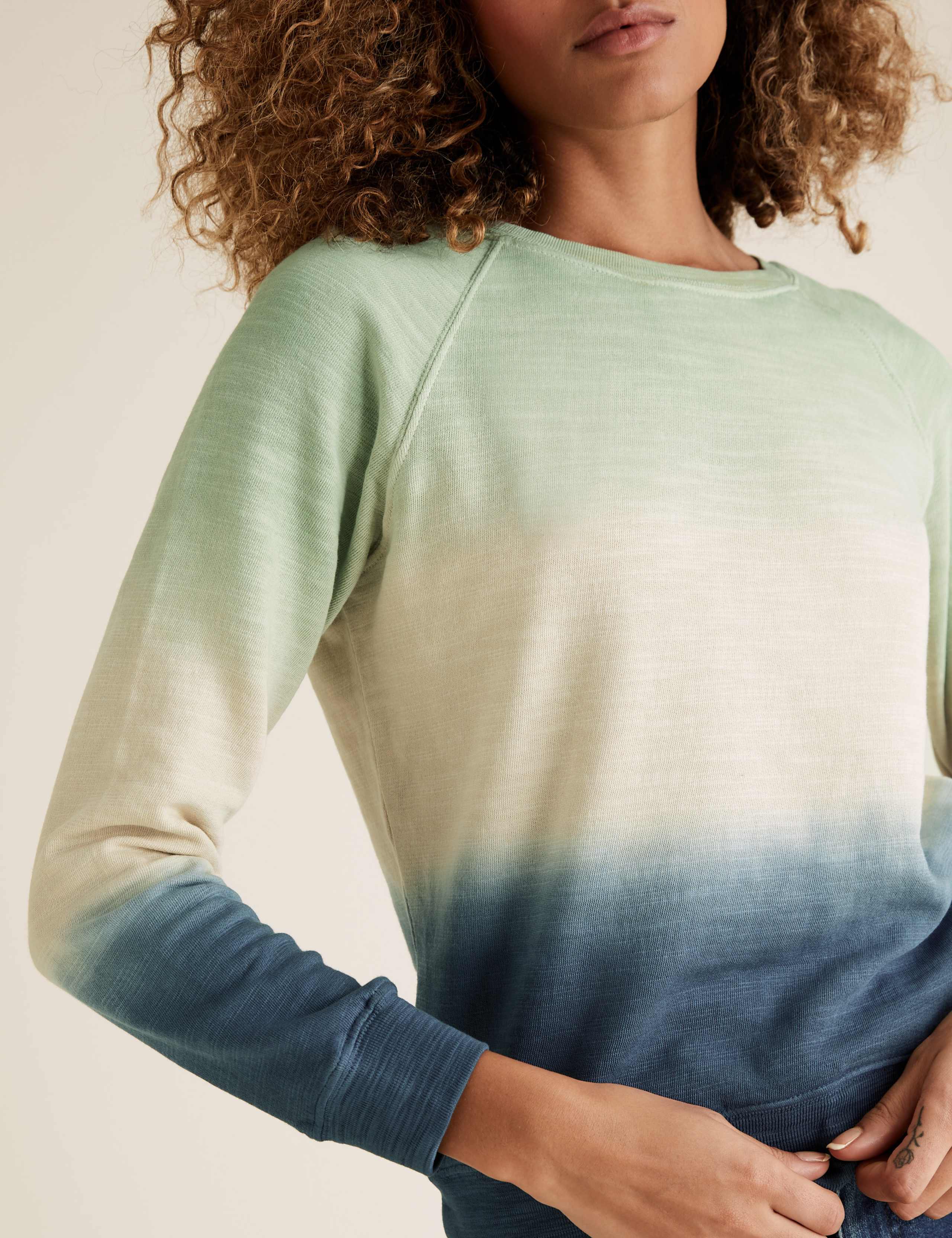 Pure Cotton Tie Dye Crew Neck Sweatshirt 4 of 5