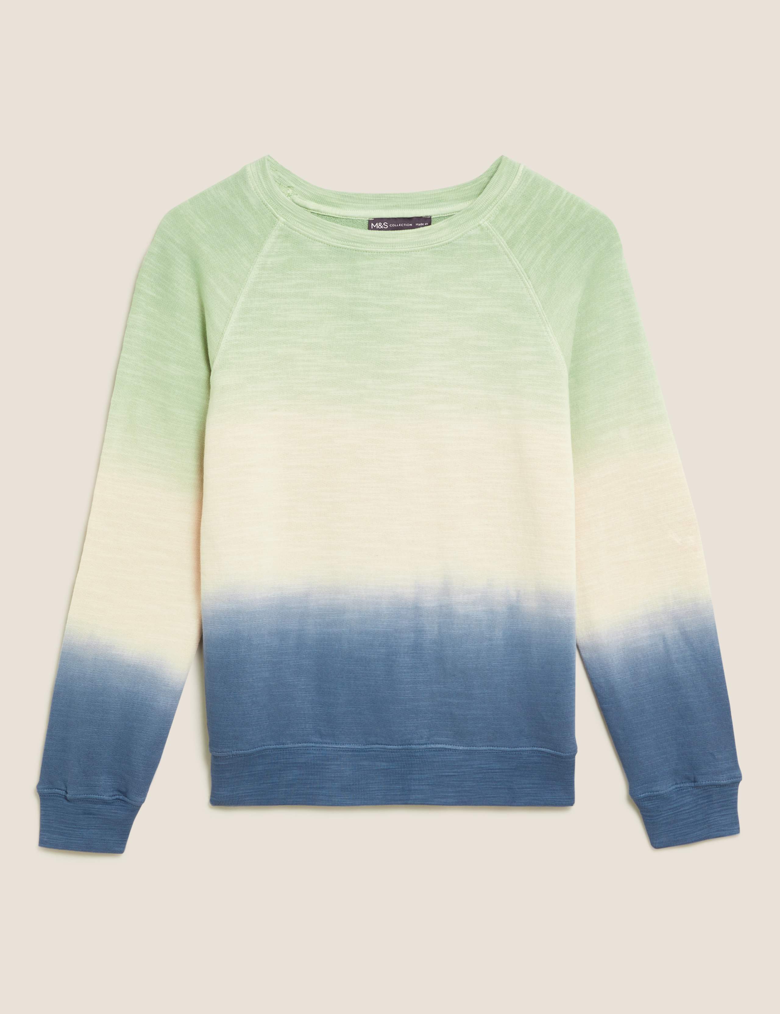 Pure Cotton Tie Dye Crew Neck Sweatshirt 2 of 5
