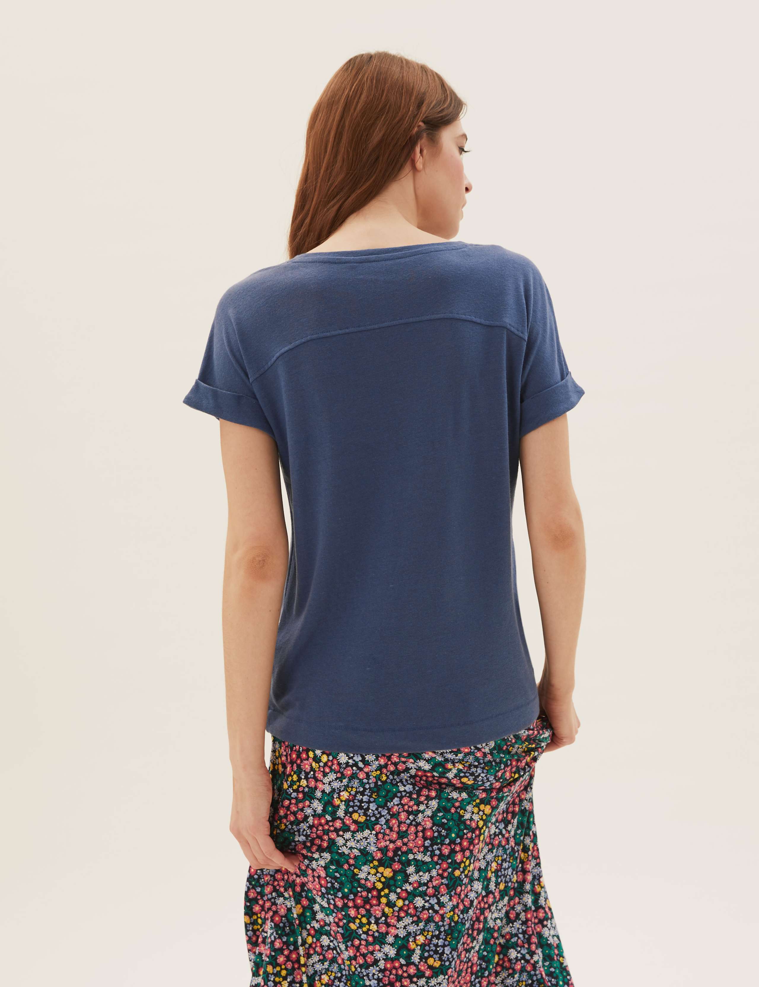 Linen Bring On Sunshine Slogan T-Shirt 3 of 4