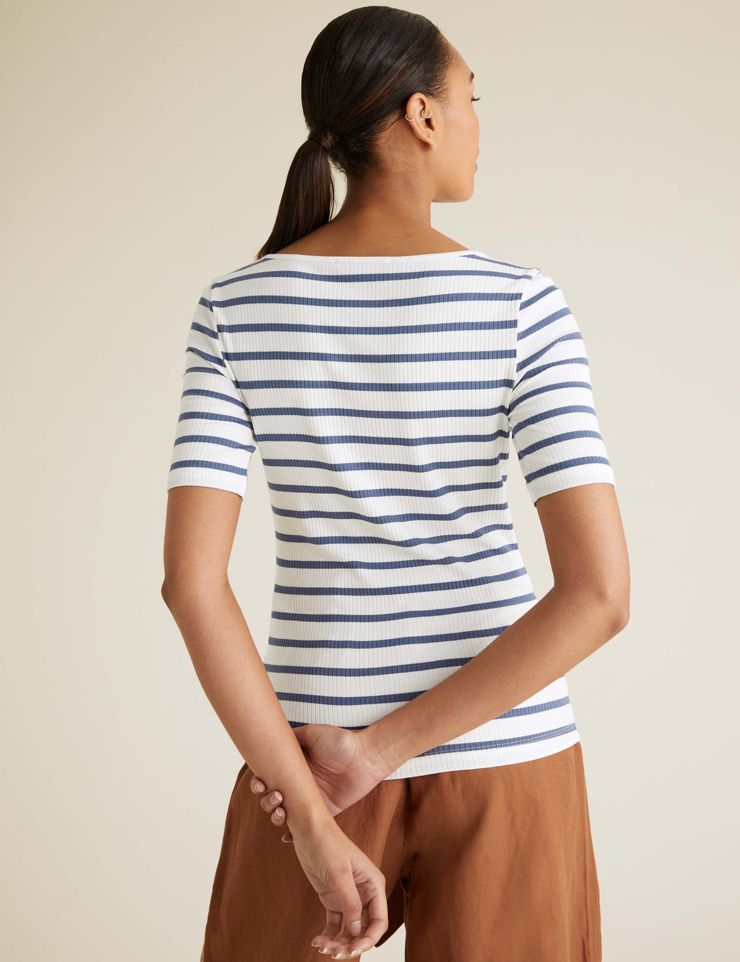 Striped Square Neck T-Shirt 5 of 5