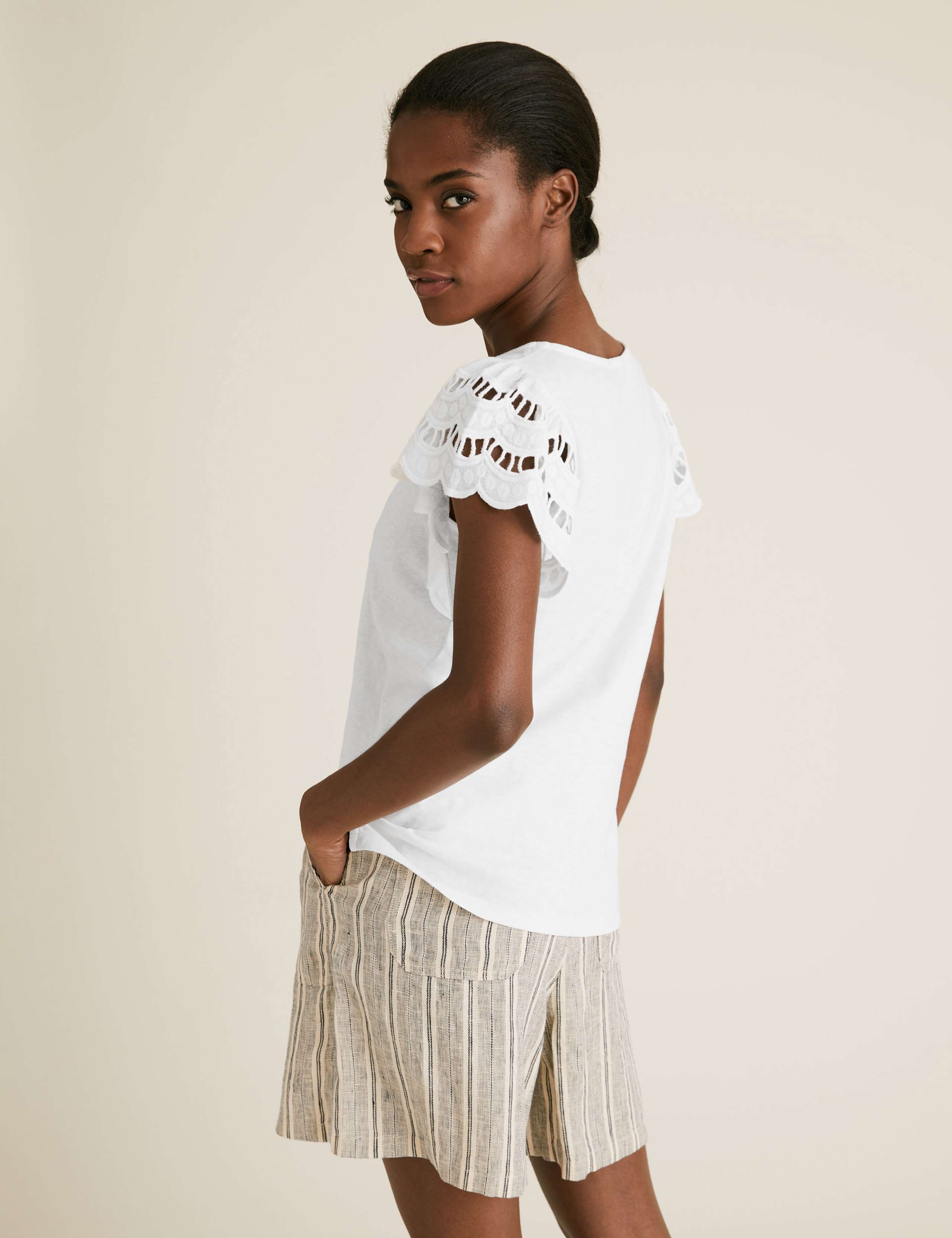 Pure Cotton Embroidered Vest Top 4 of 5