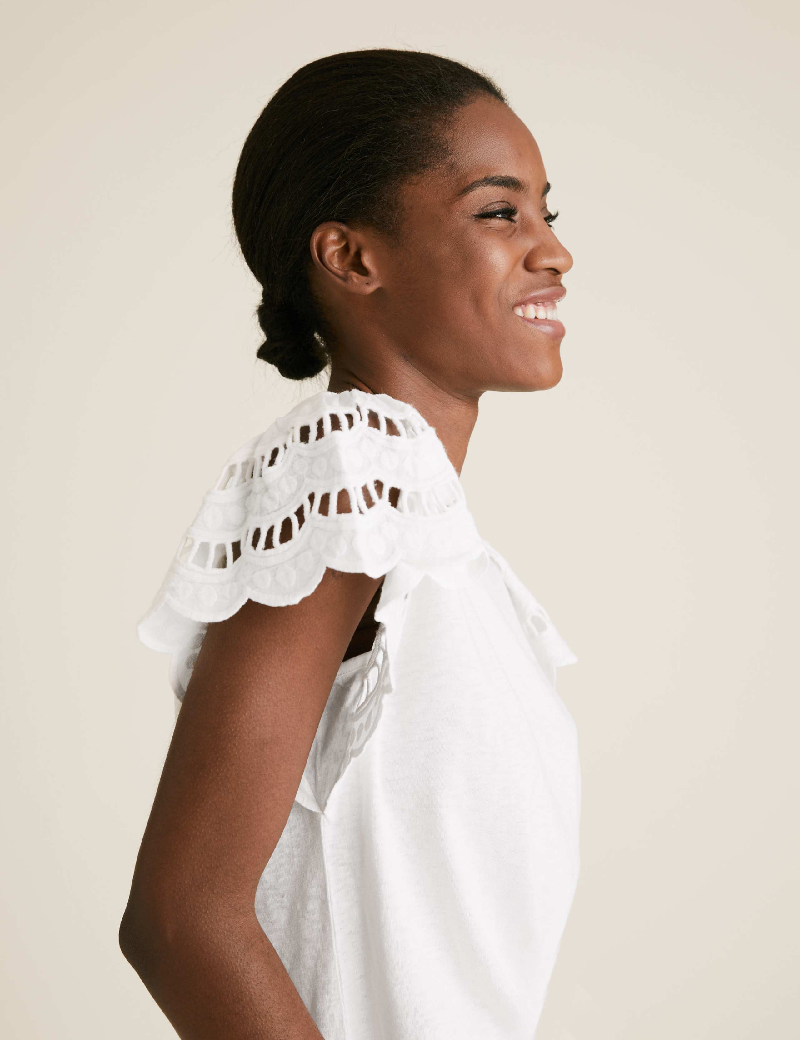 Pure Cotton Embroidered Vest Top 5 of 5