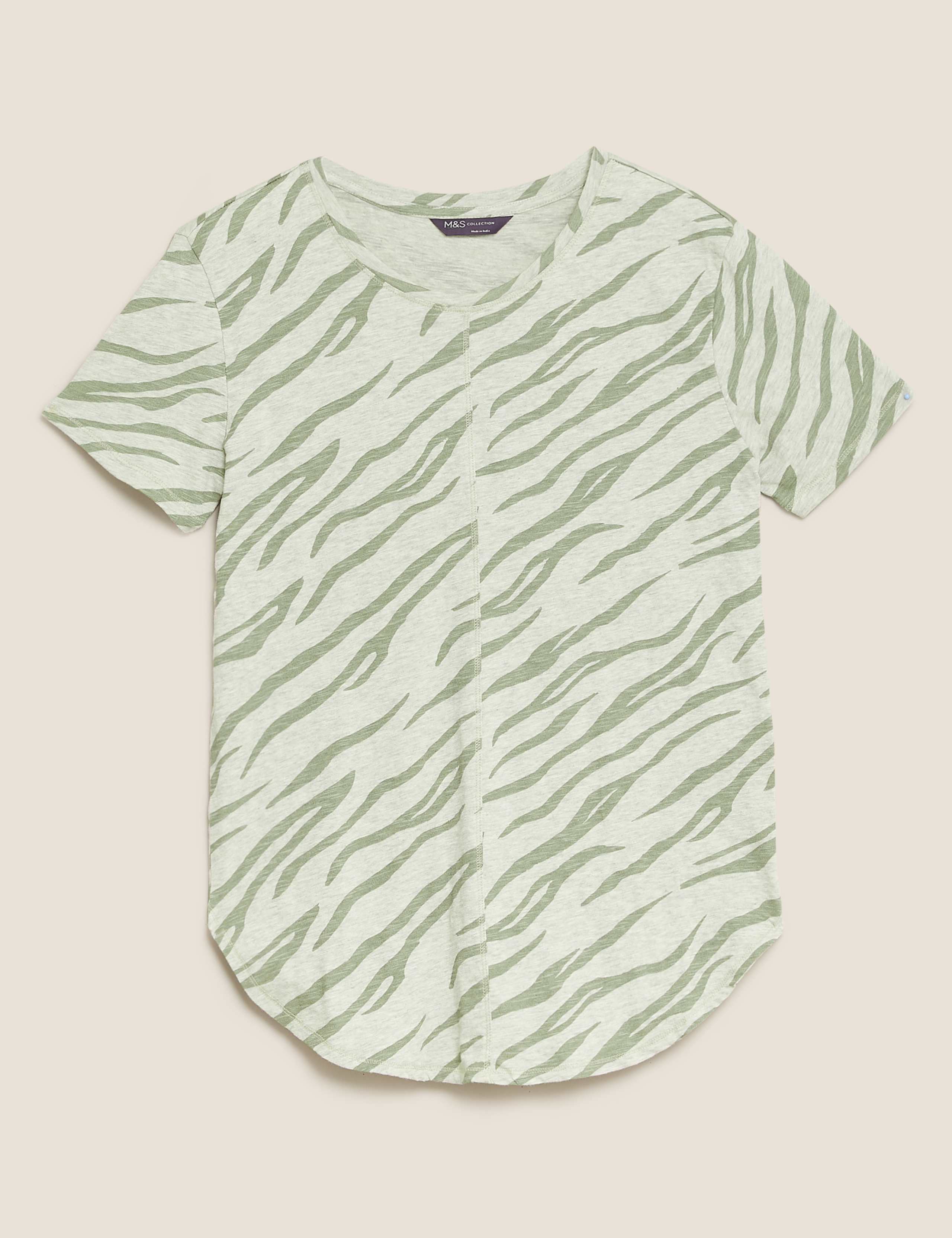 Pure Cotton Printed Longline T-Shirt 2 of 6