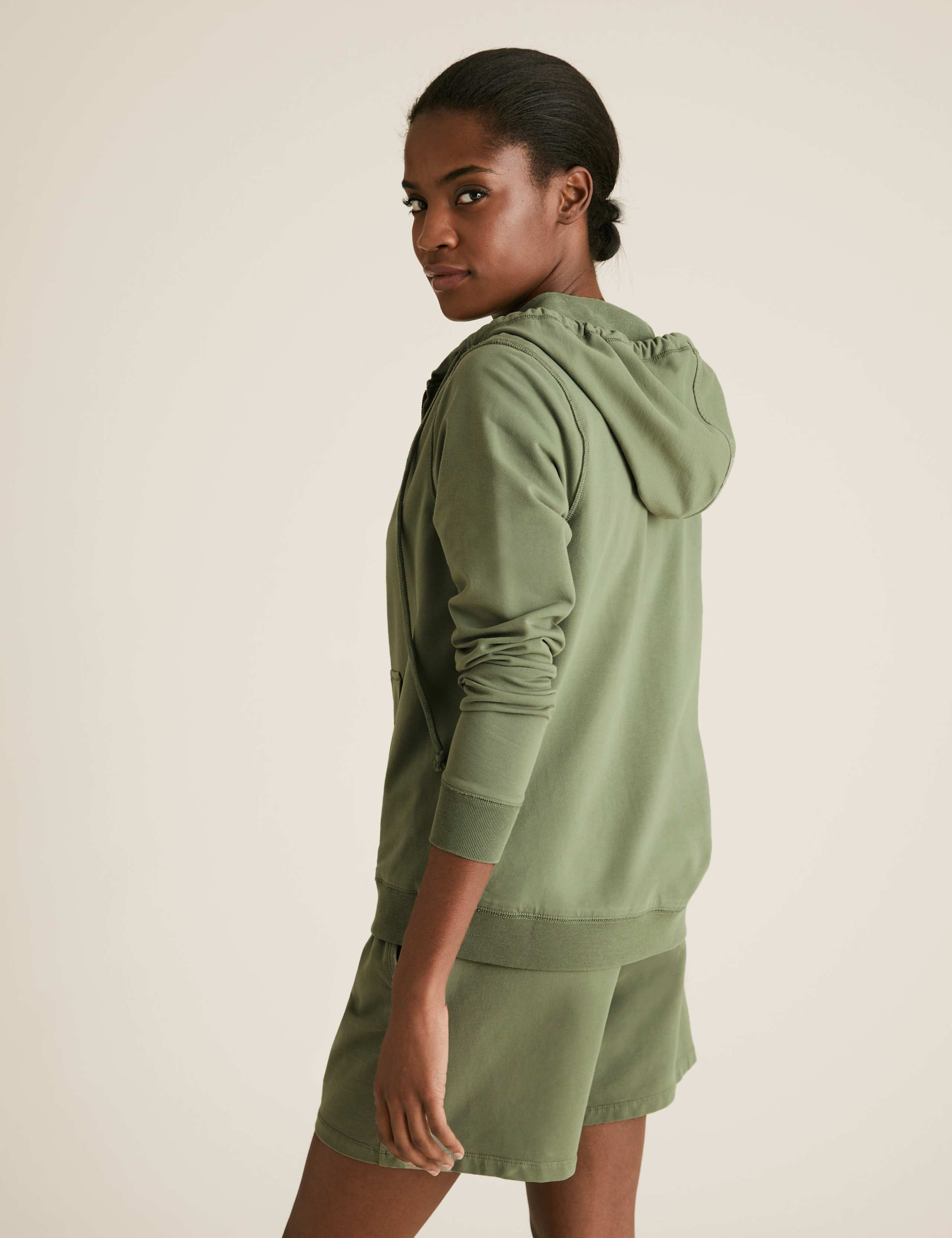 Cotton Zip Up Long Sleeve Hoodie 3 of 5