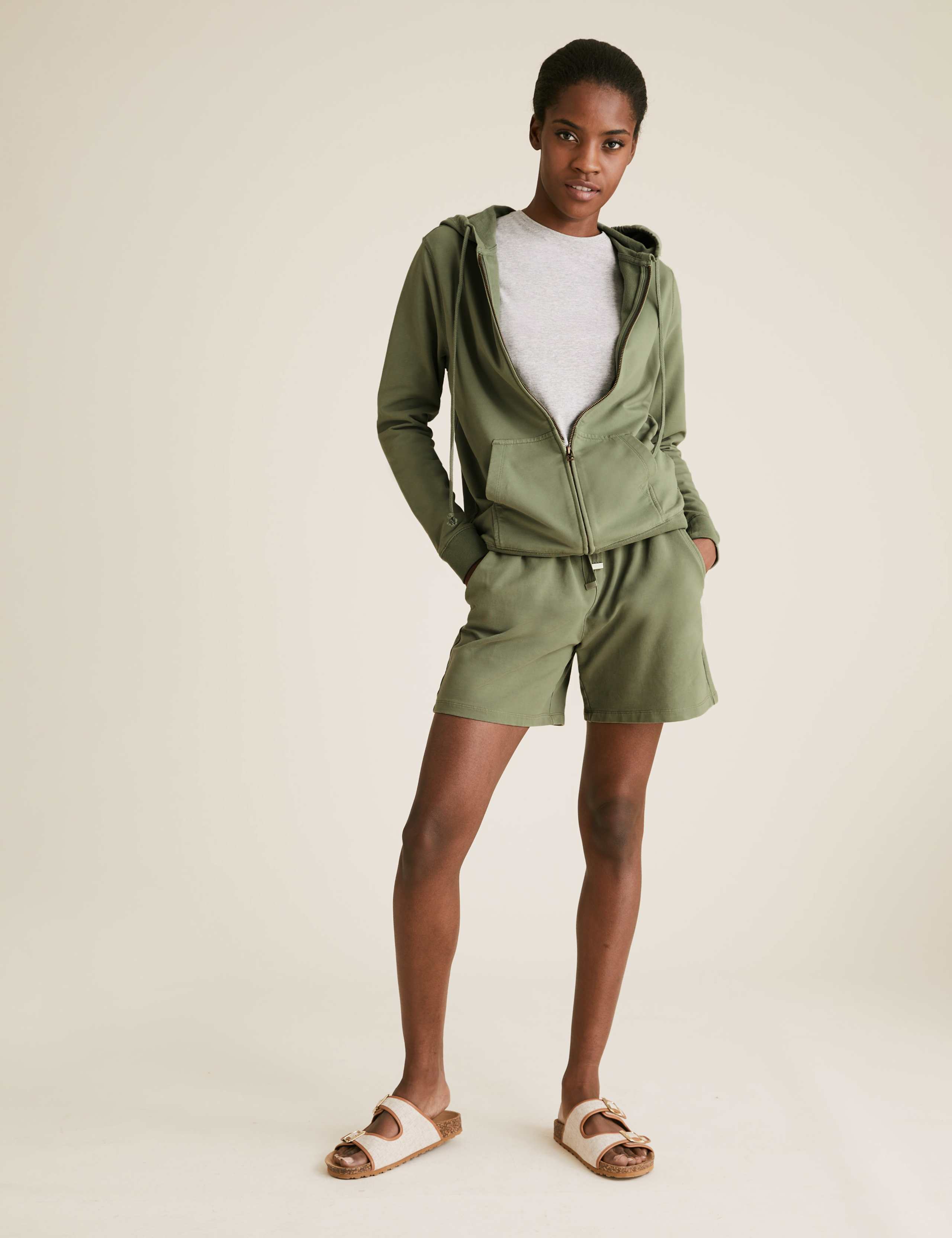 Cotton Zip Up Long Sleeve Hoodie 5 of 5