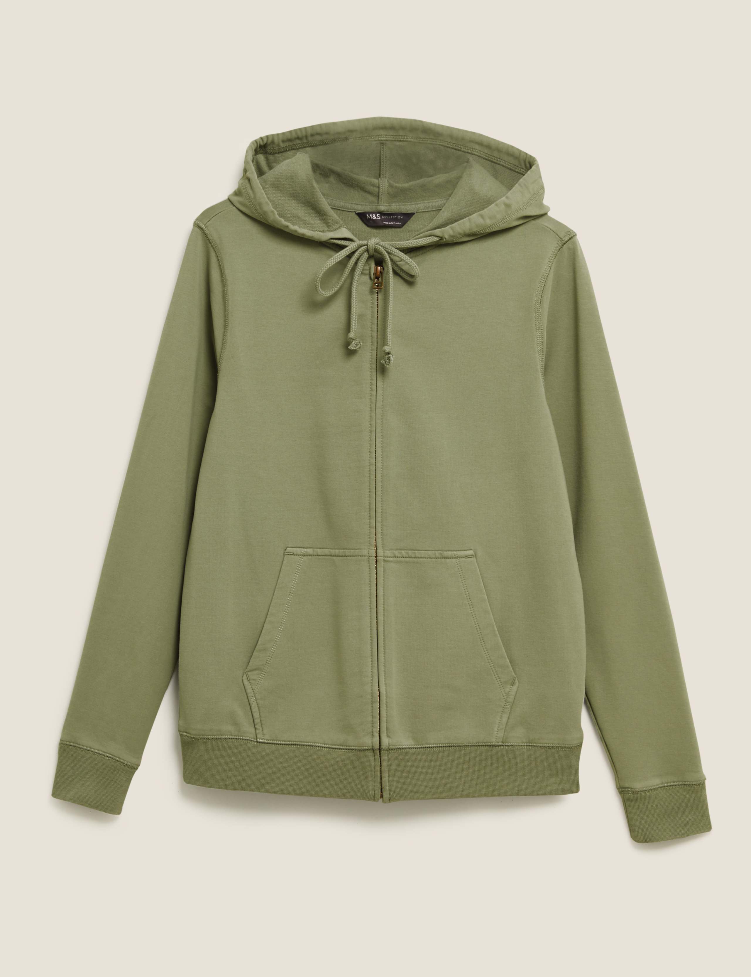 Cotton Zip Up Long Sleeve Hoodie 2 of 5