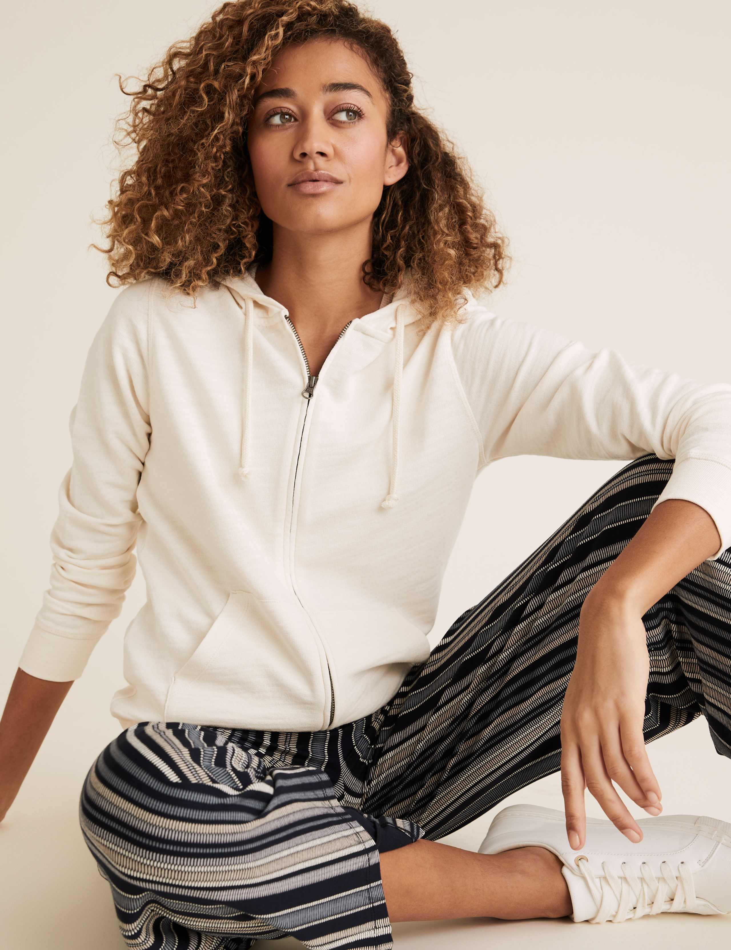 Pure Cotton Relaxed Long Sleeve Hoodie 4 of 6