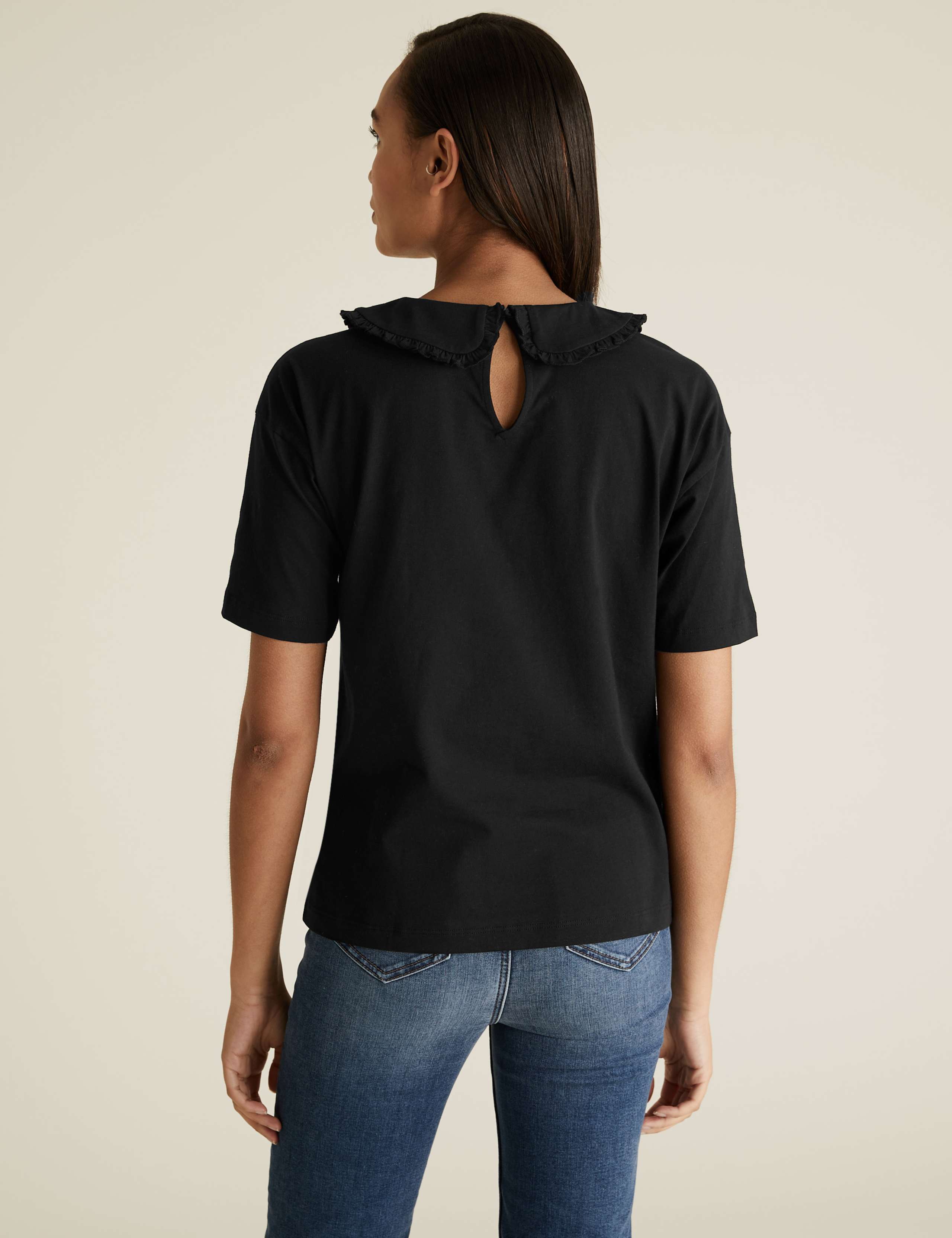 Pure Cotton Collared Short Sleeve T-Shirt 4 of 5
