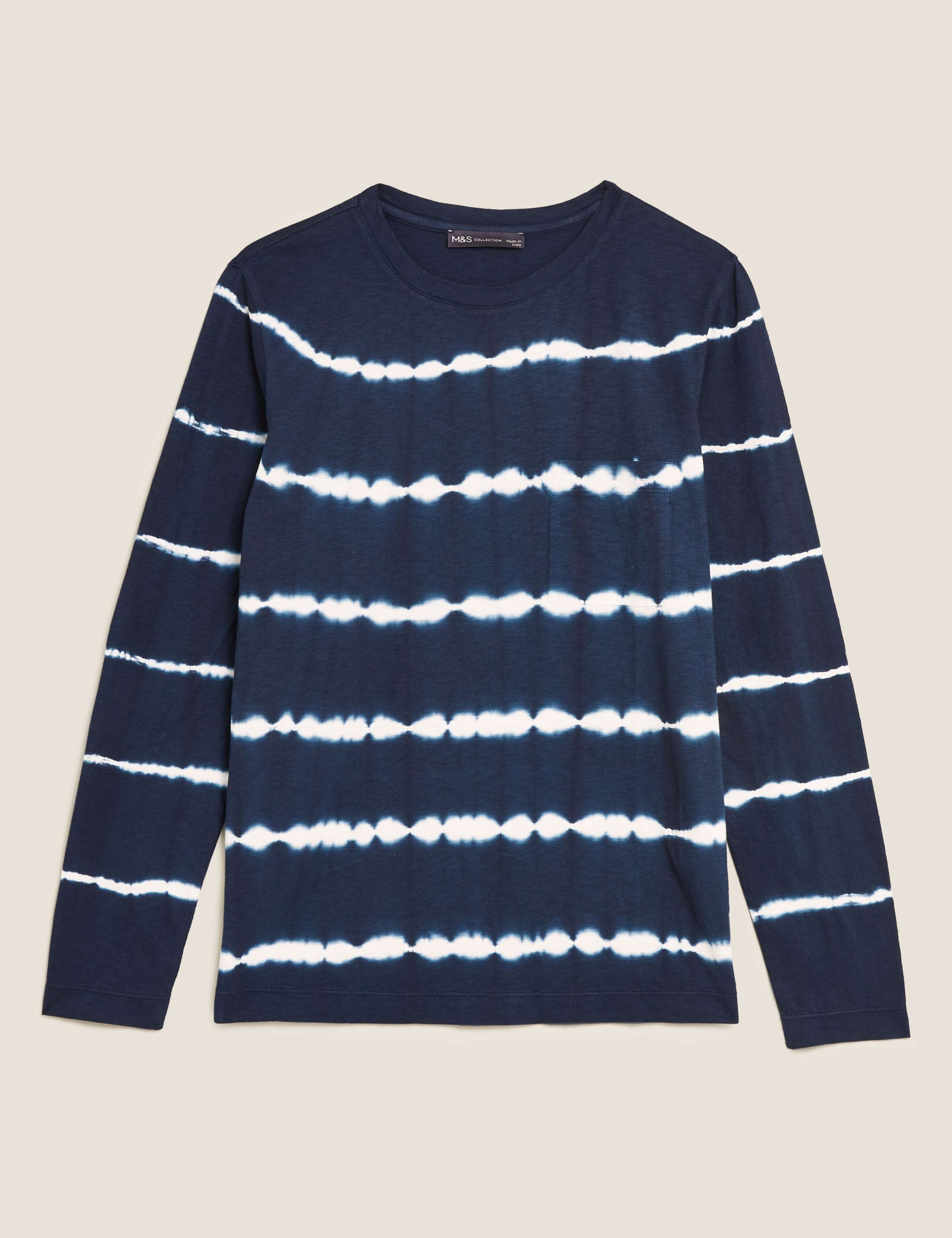Pure Cotton Tie Dye Long Sleeve Top | M&S Collection | M&S IE