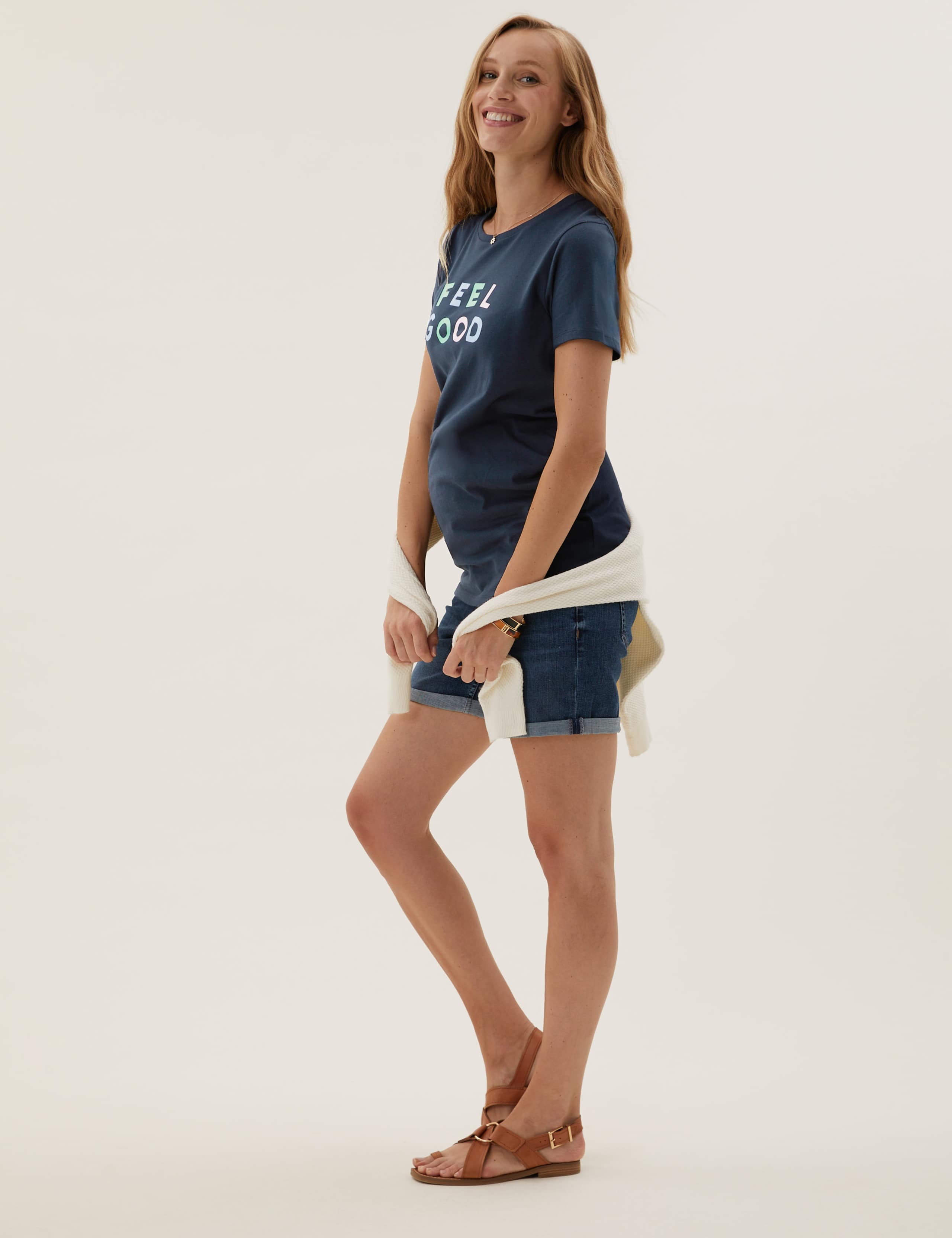 Maternity Pure Cotton Slogan T-Shirt 3 of 5