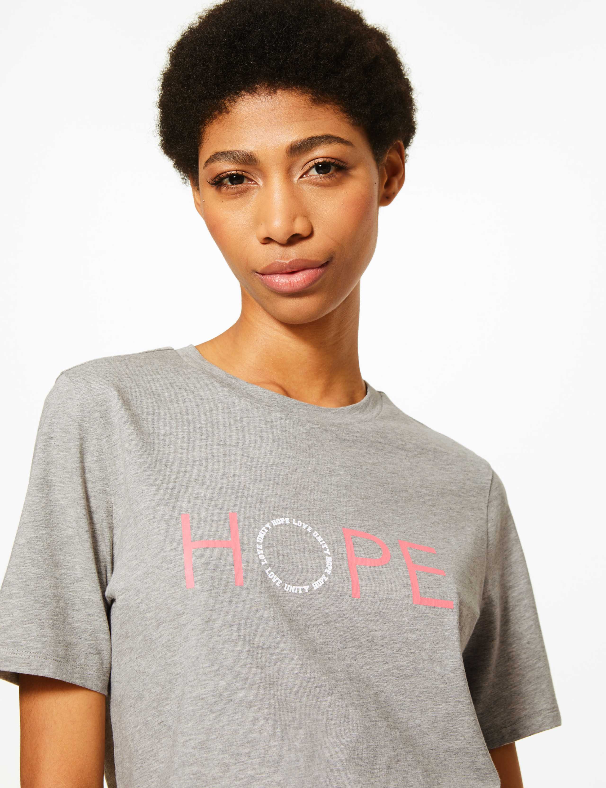Fashion Targets Hope Cotton T-Shirt 3 of 6