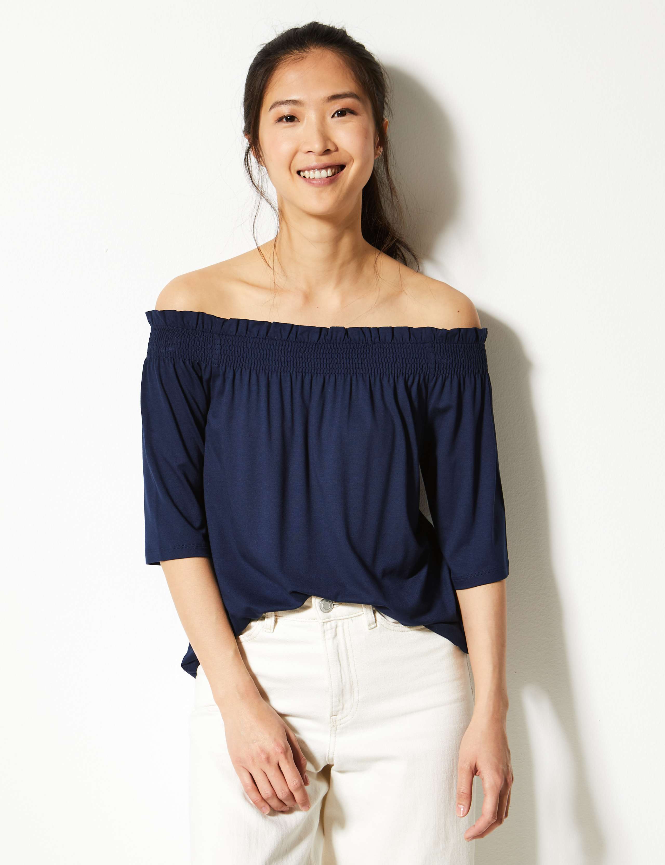 Regular Fit Bardot Top 1 of 4