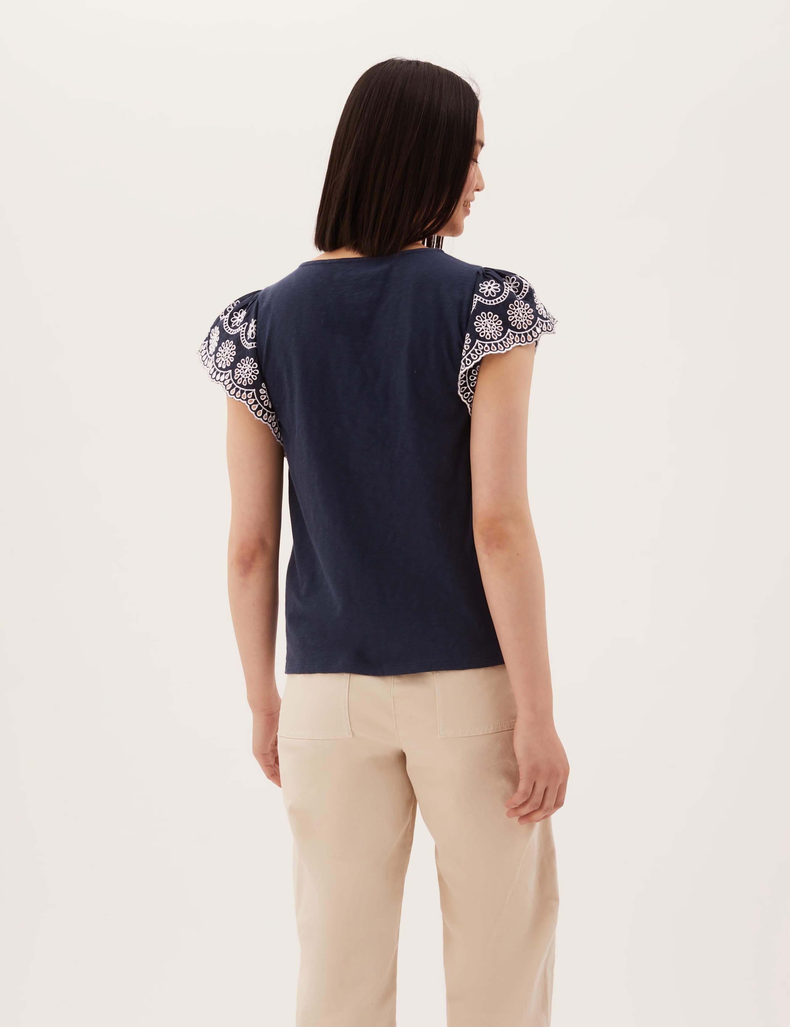 Pure Cotton Embroidered Sleeveless Vest 5 of 5