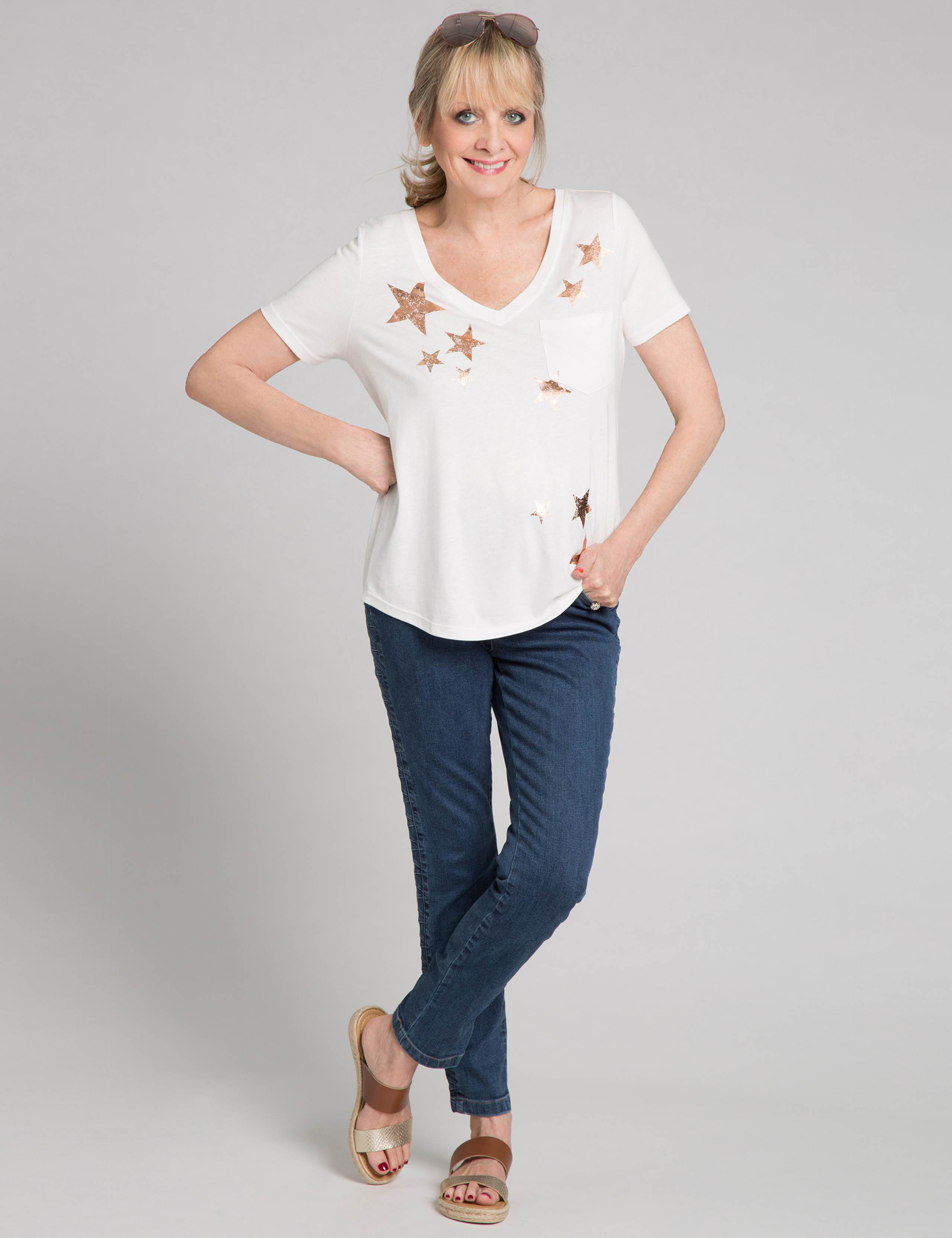 Modal Blend Printed Short Sleeve T-Shirt 1 of 5