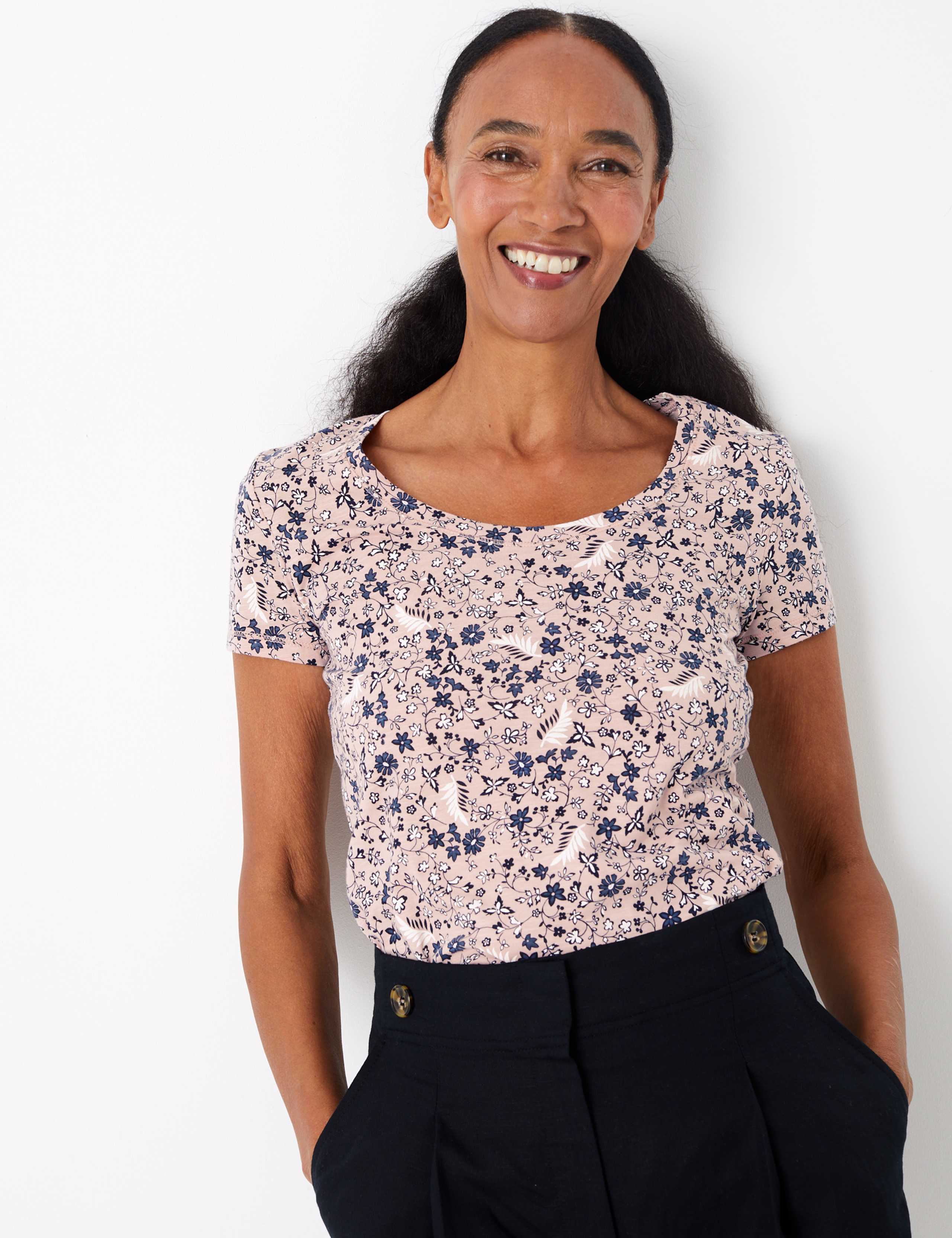 Pure Cotton Printed Regular Fit T-Shirt 1 of 4