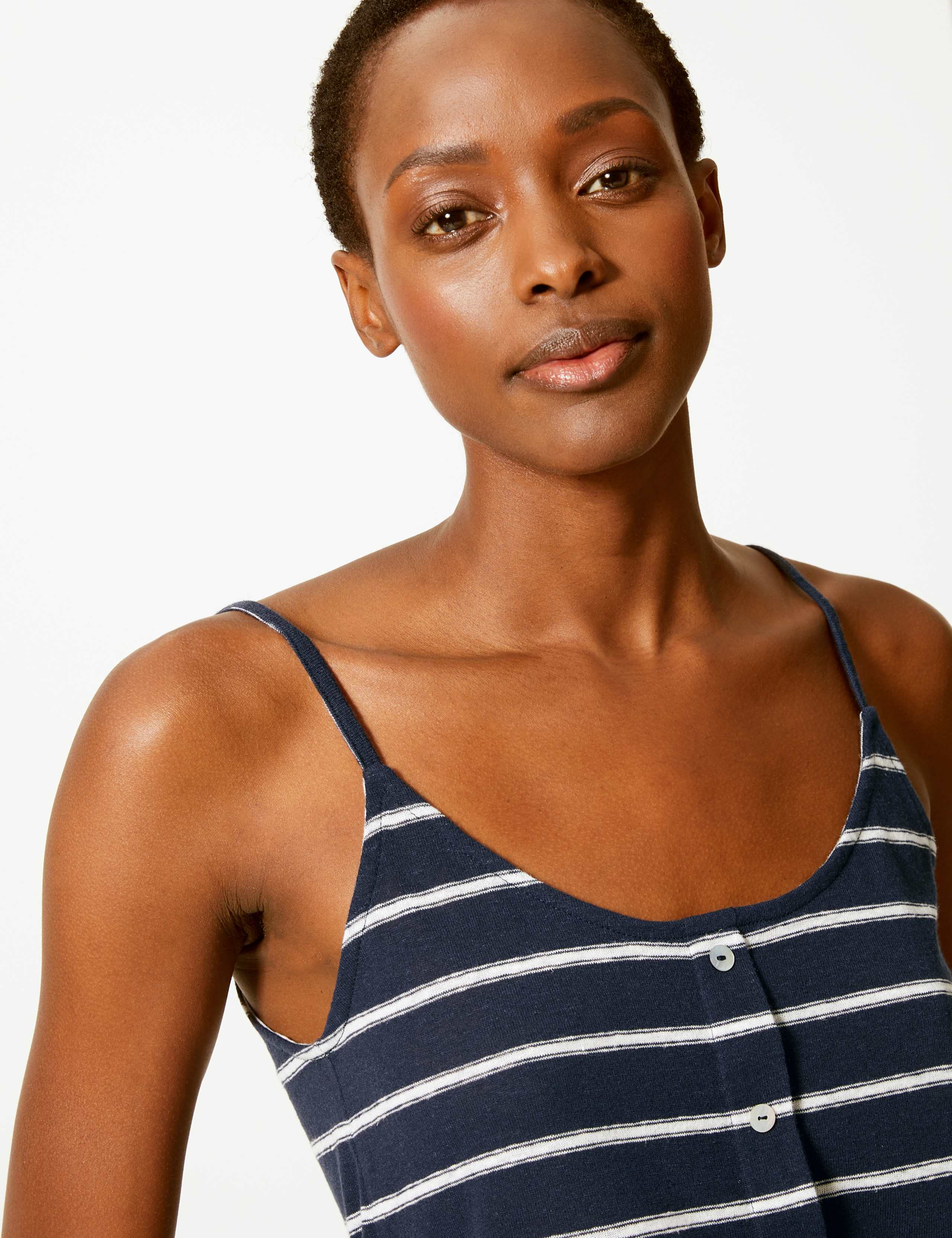 Linen Blend Striped Regular Fit Camisole Top 3 of 4