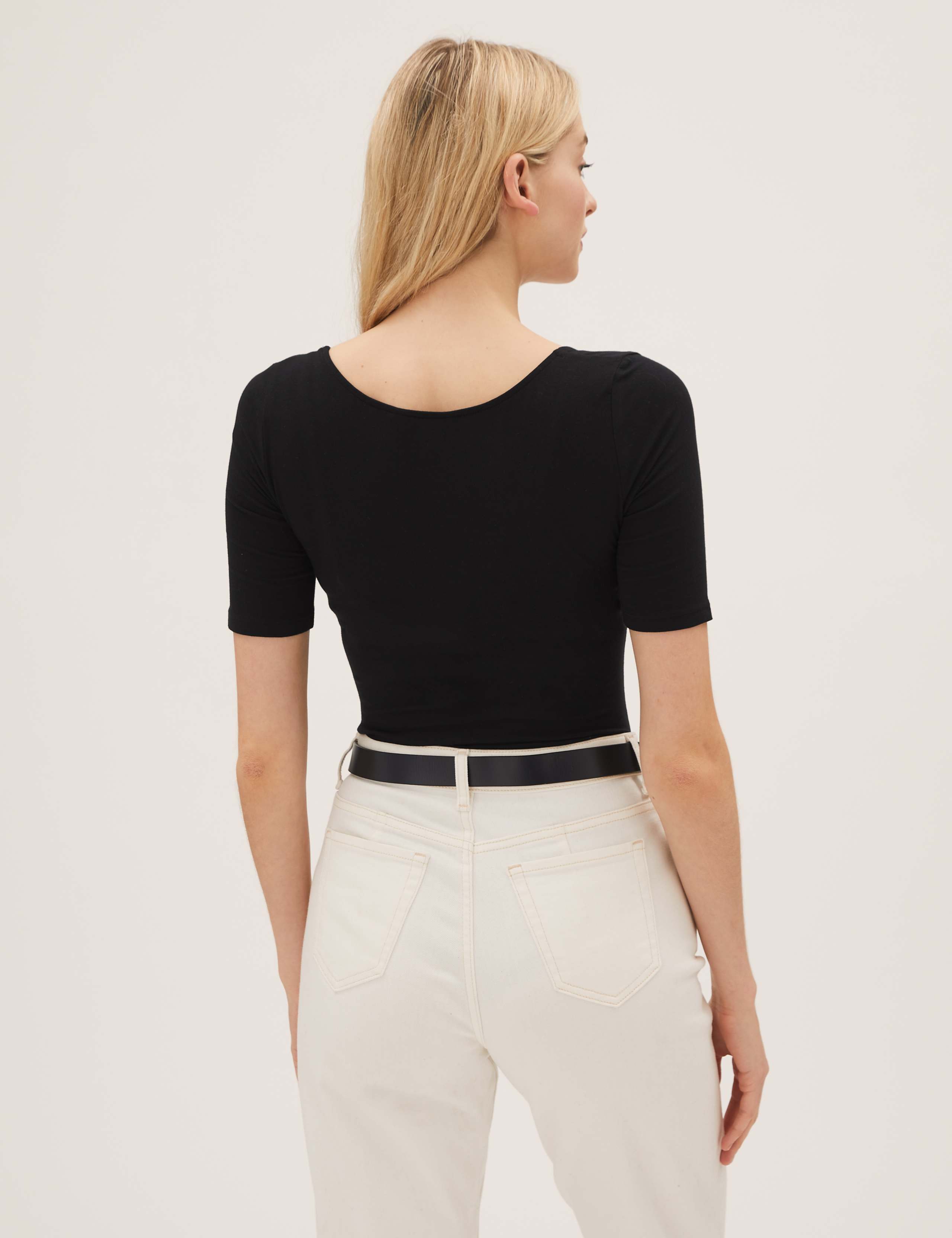 Cotton Rich Fitted Half Sleeve Bodysuit 5 of 5