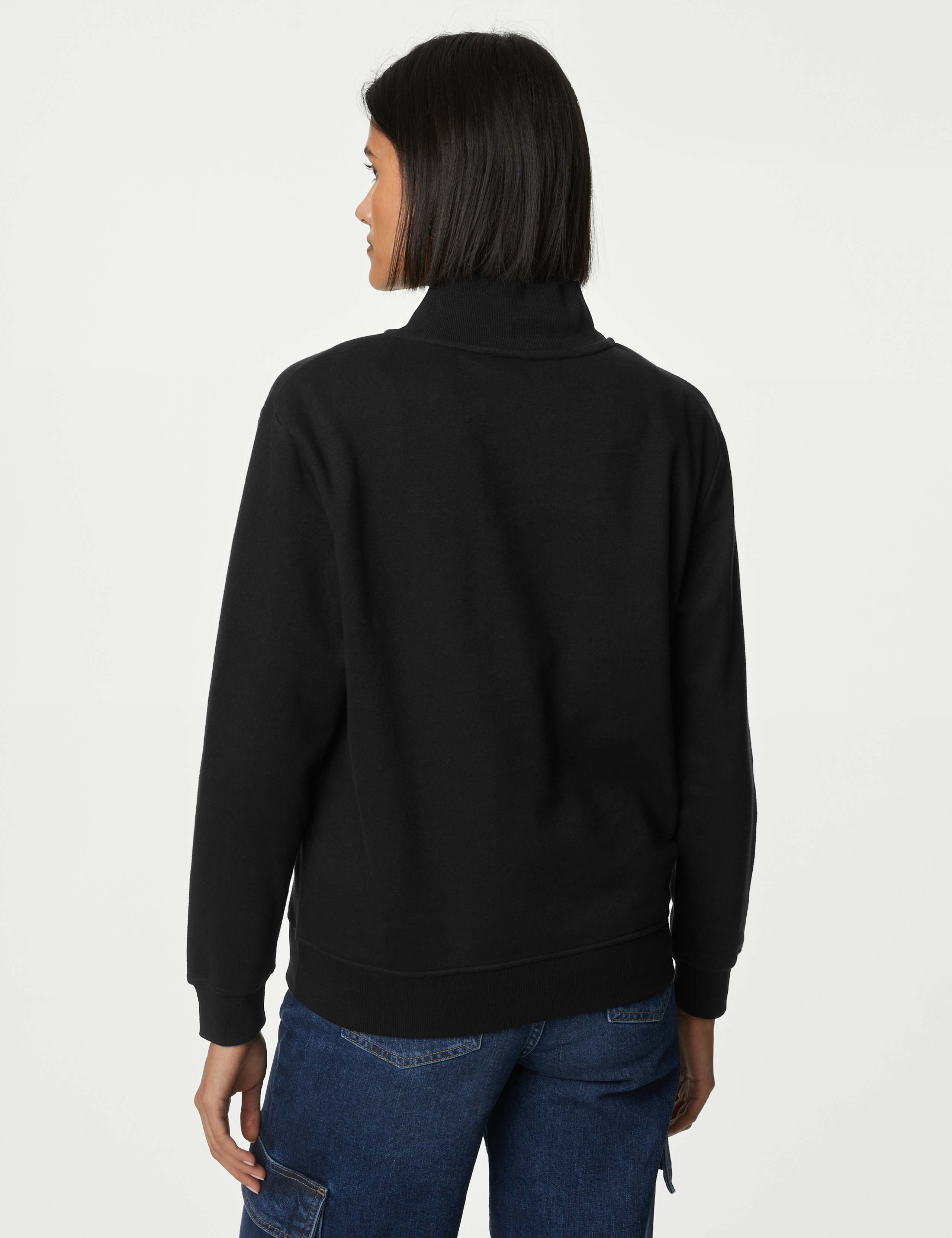 Cotton Rich Half Zip Sweatshirt 5 of 5
