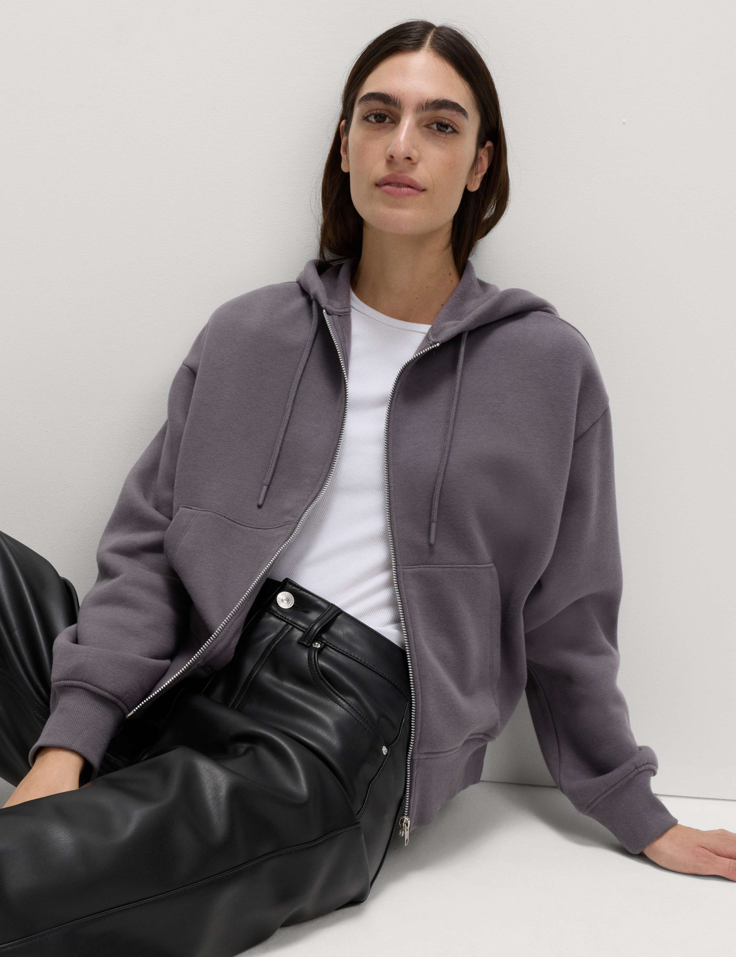 Cotton Rich Zip Up Hoodie 4 of 5