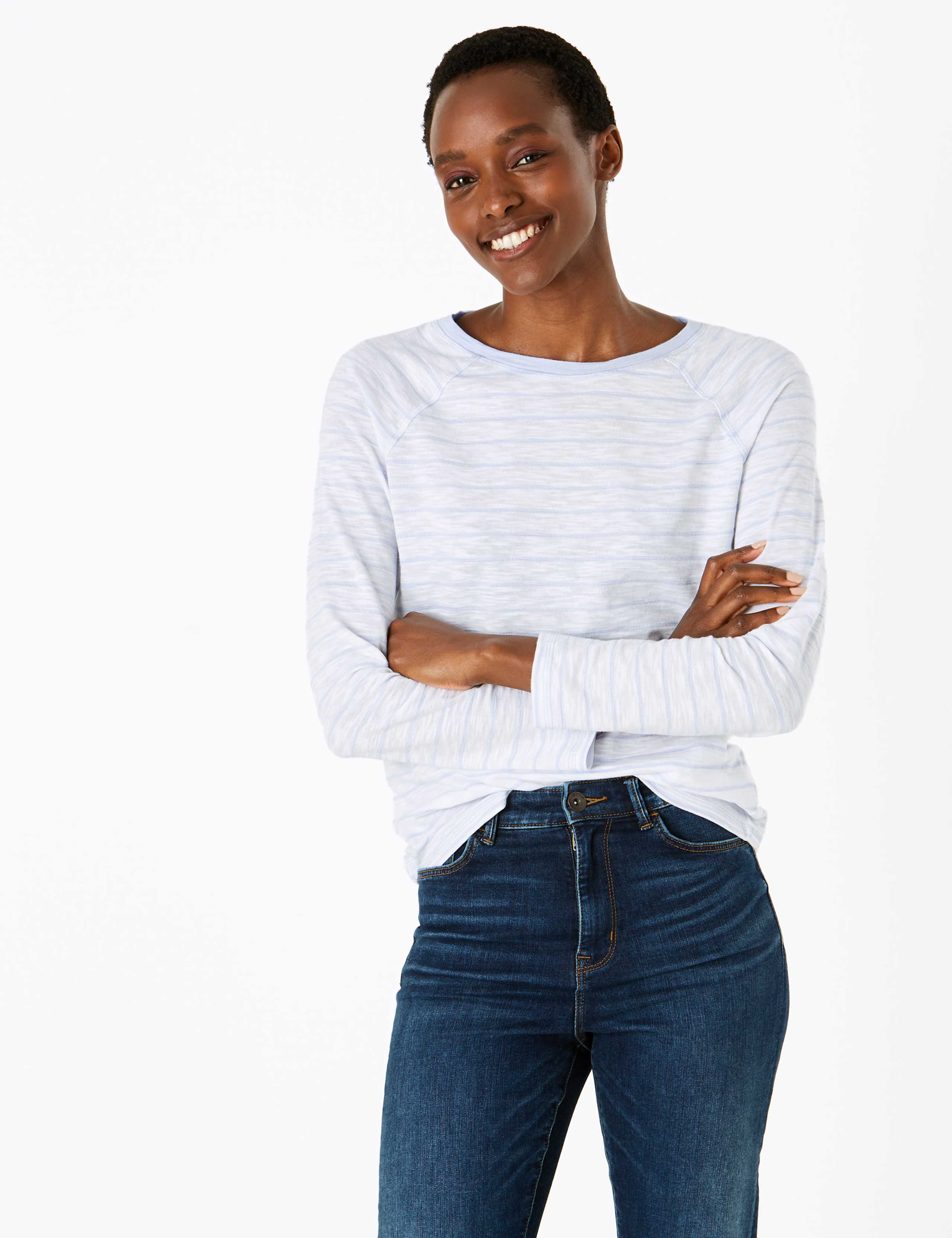 Pure Cotton Striped Long Sleeve Top 3 of 4
