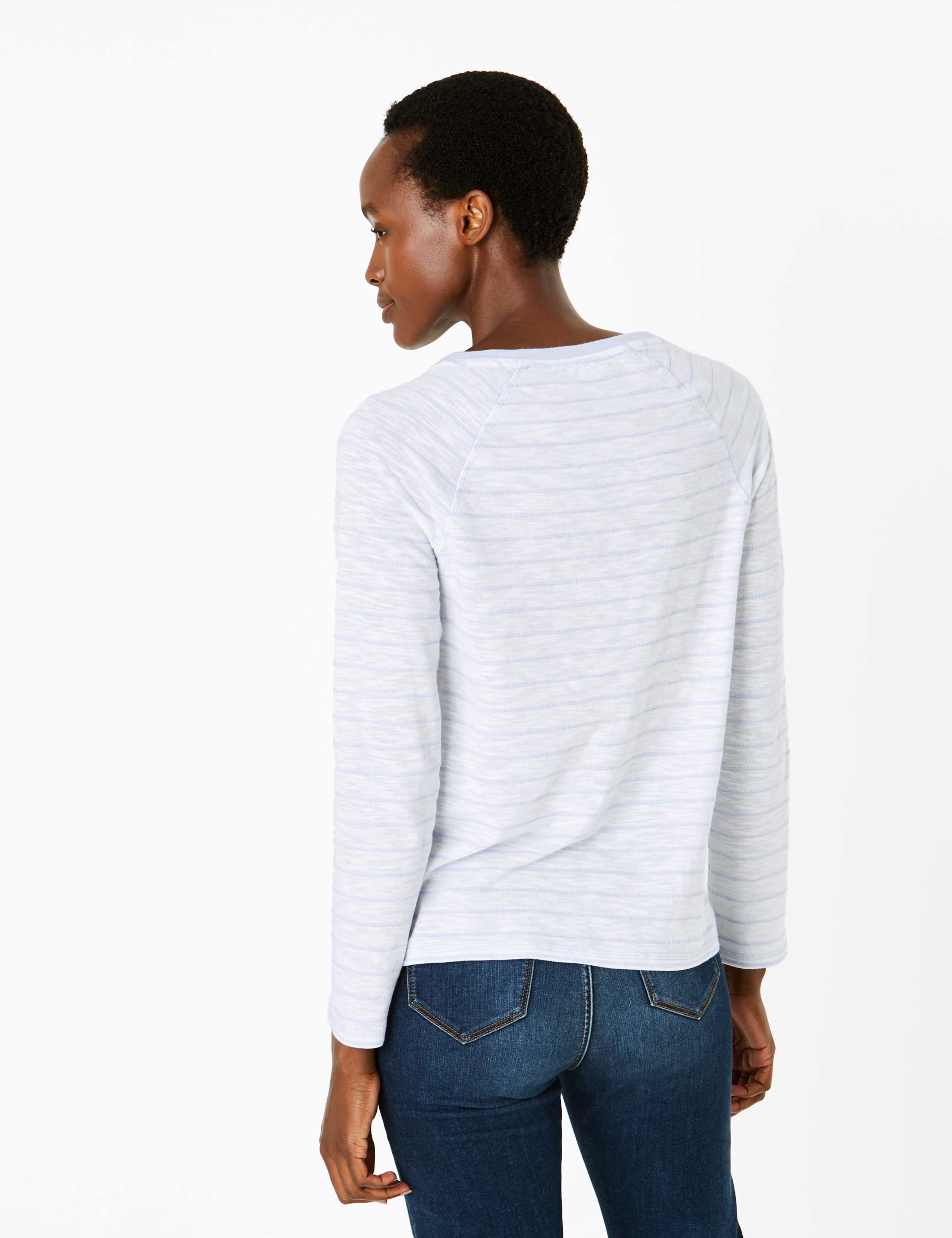 Pure Cotton Striped Long Sleeve Top 4 of 4