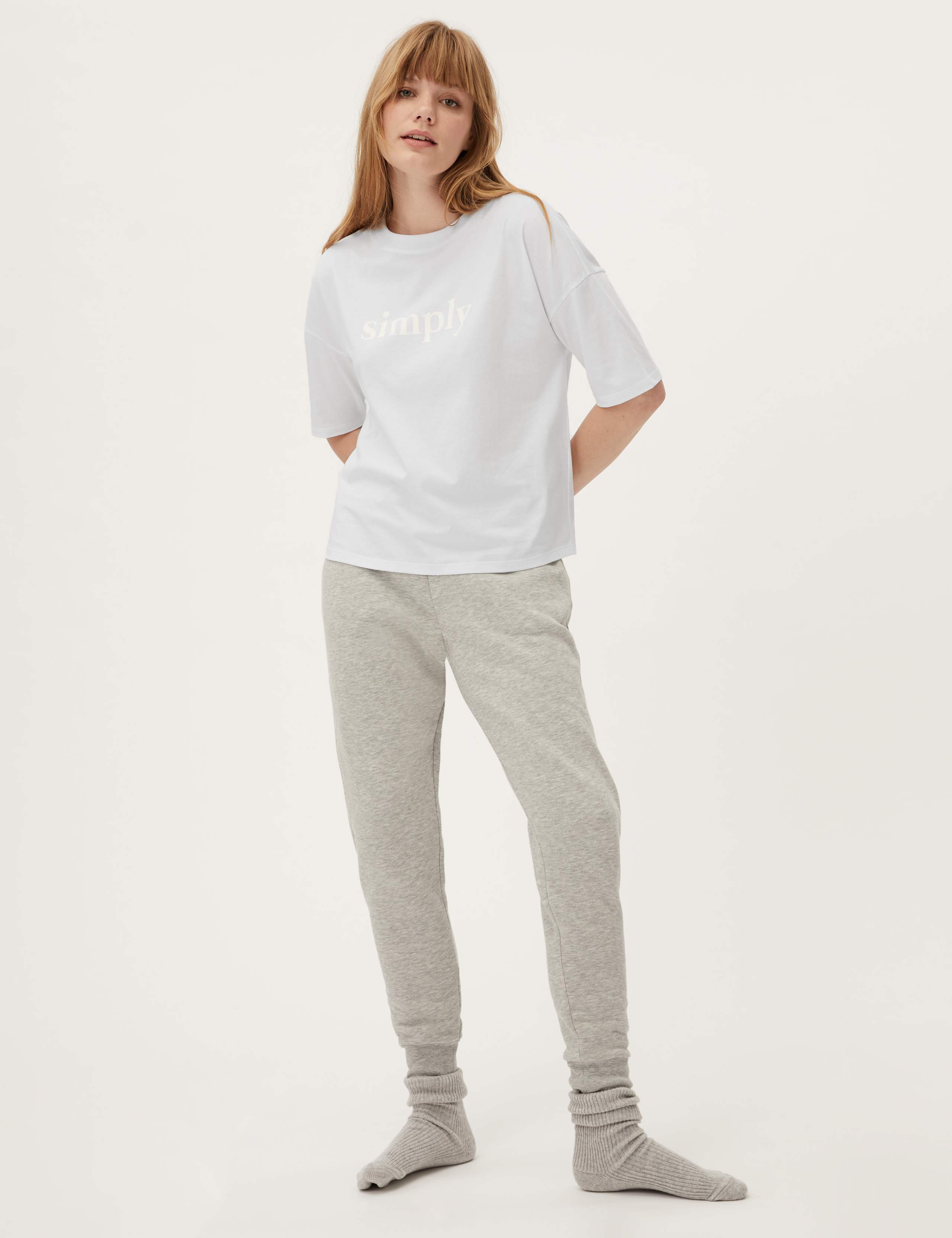 Pure Cotton Slogan Relaxed T-Shirt 1 of 5