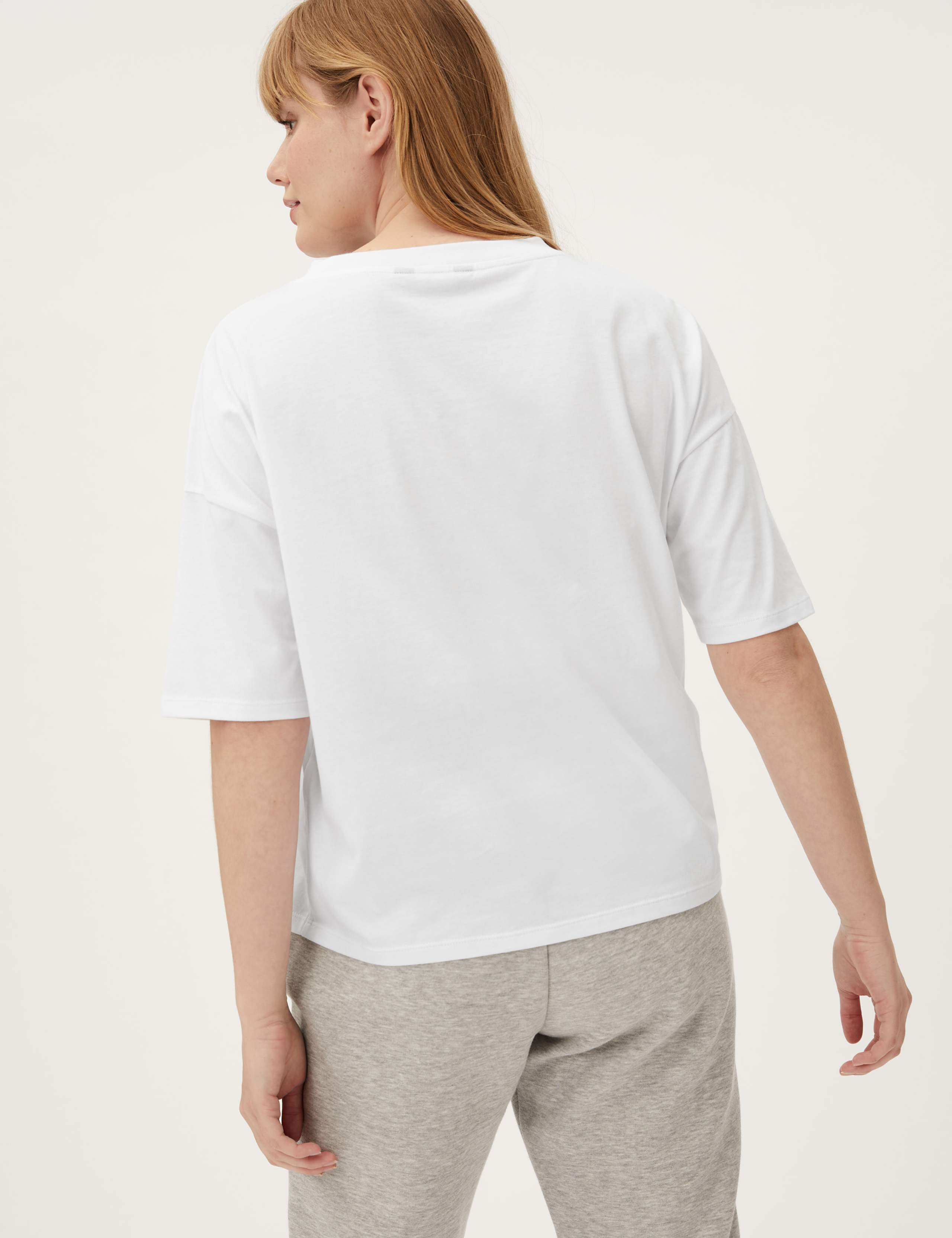 Pure Cotton Slogan Relaxed T-Shirt 4 of 5