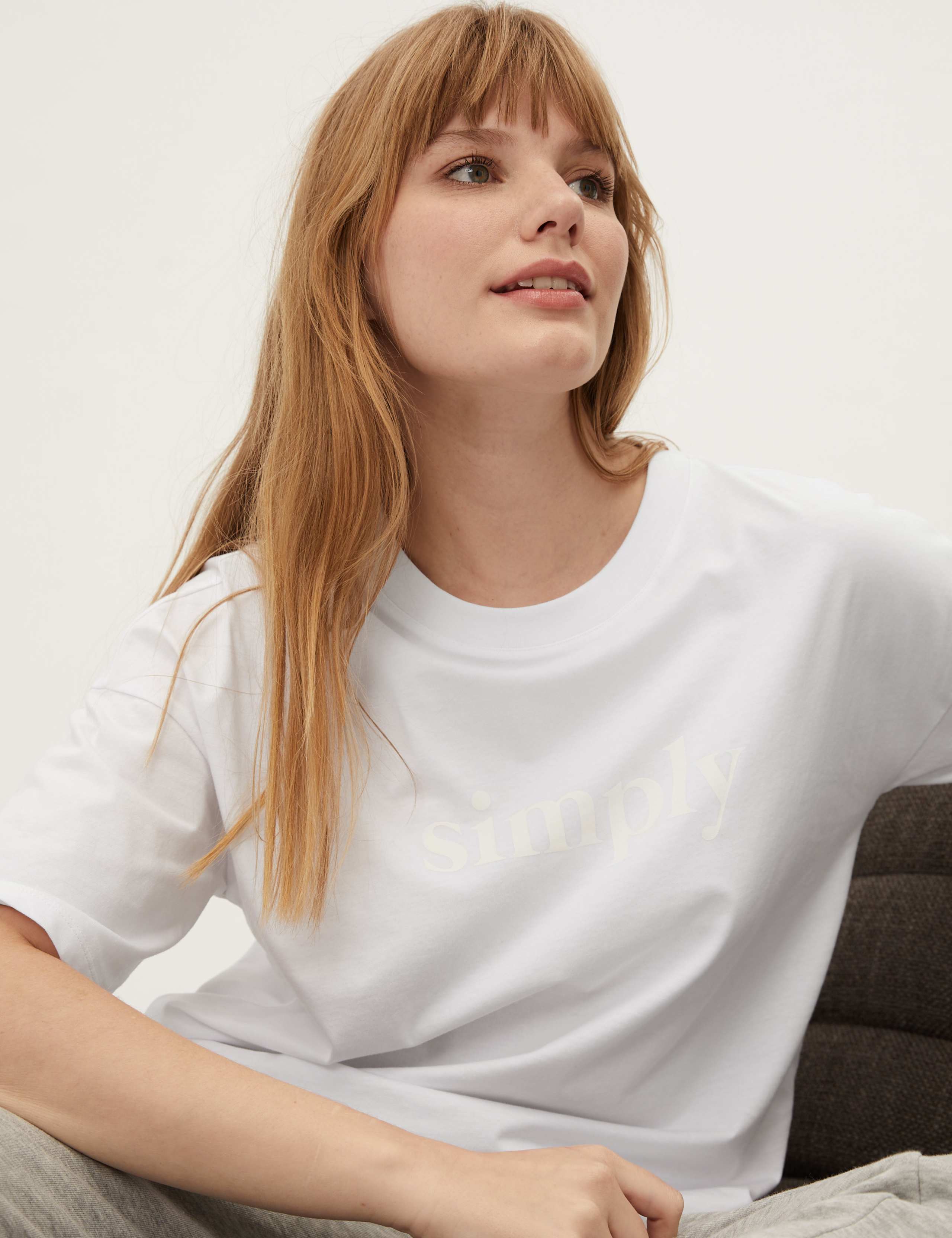 Pure Cotton Slogan Relaxed T-Shirt 5 of 5