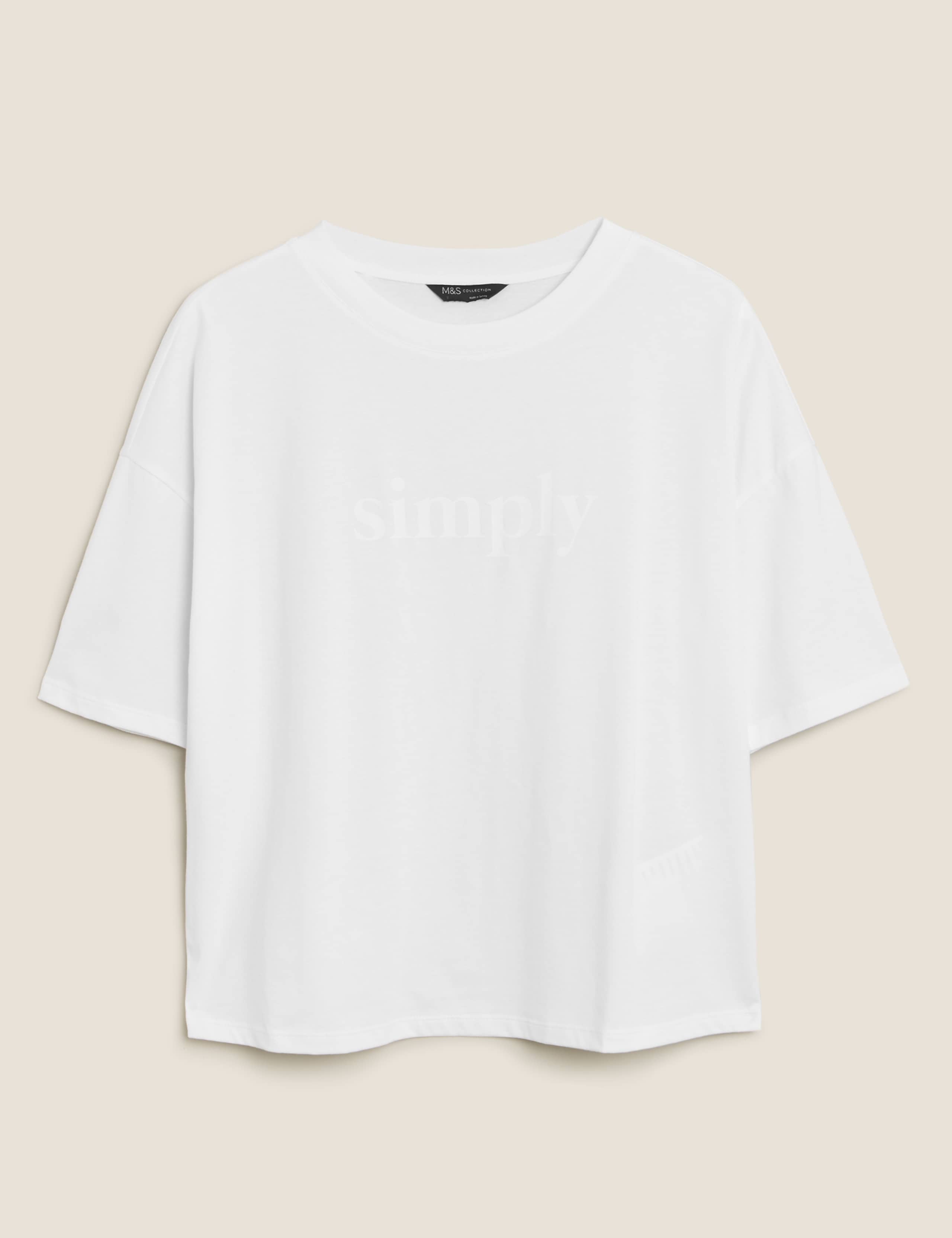 Pure Cotton Slogan Relaxed T-Shirt 2 of 5