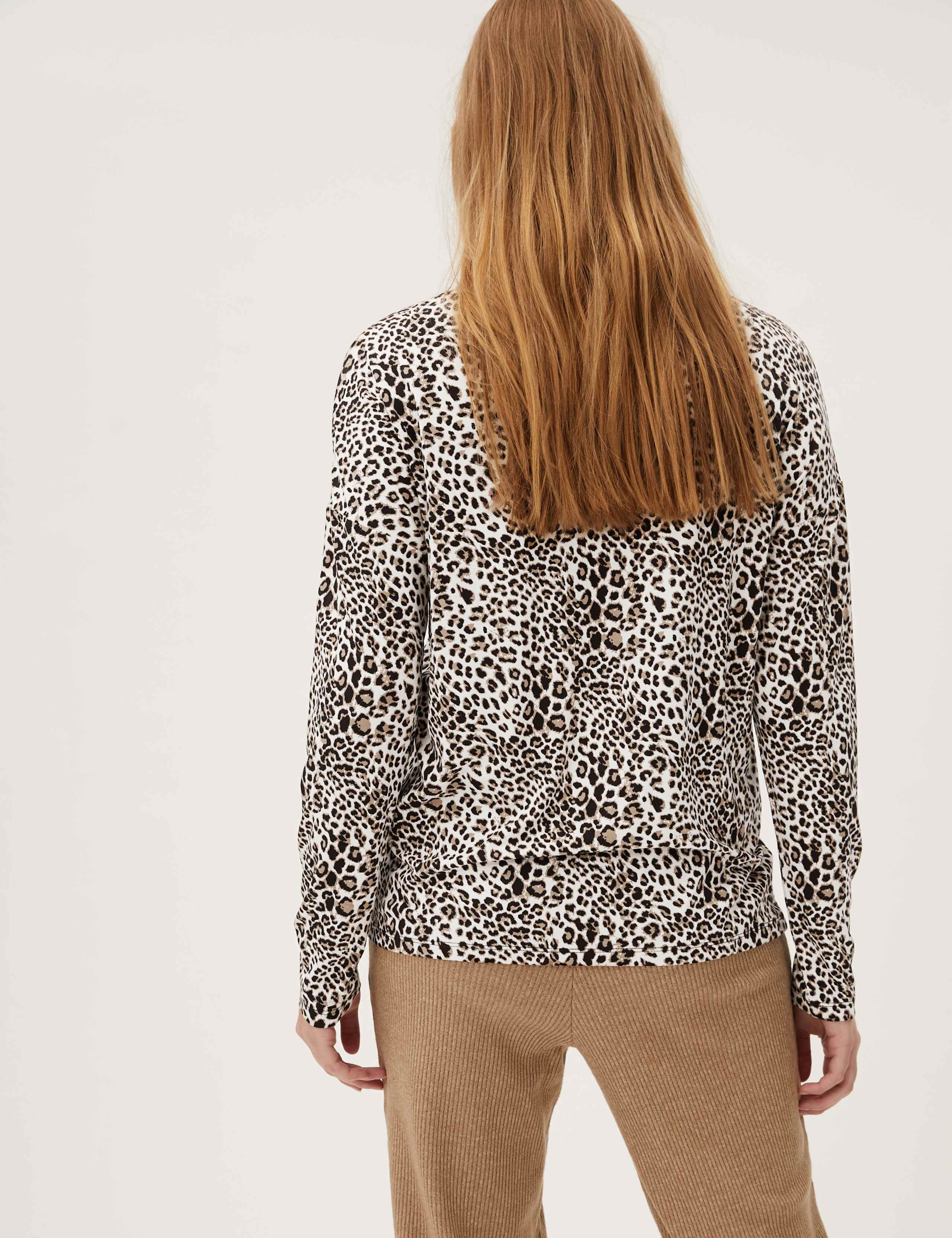 Animal Print Relaxed Long Sleeve Top 4 of 4