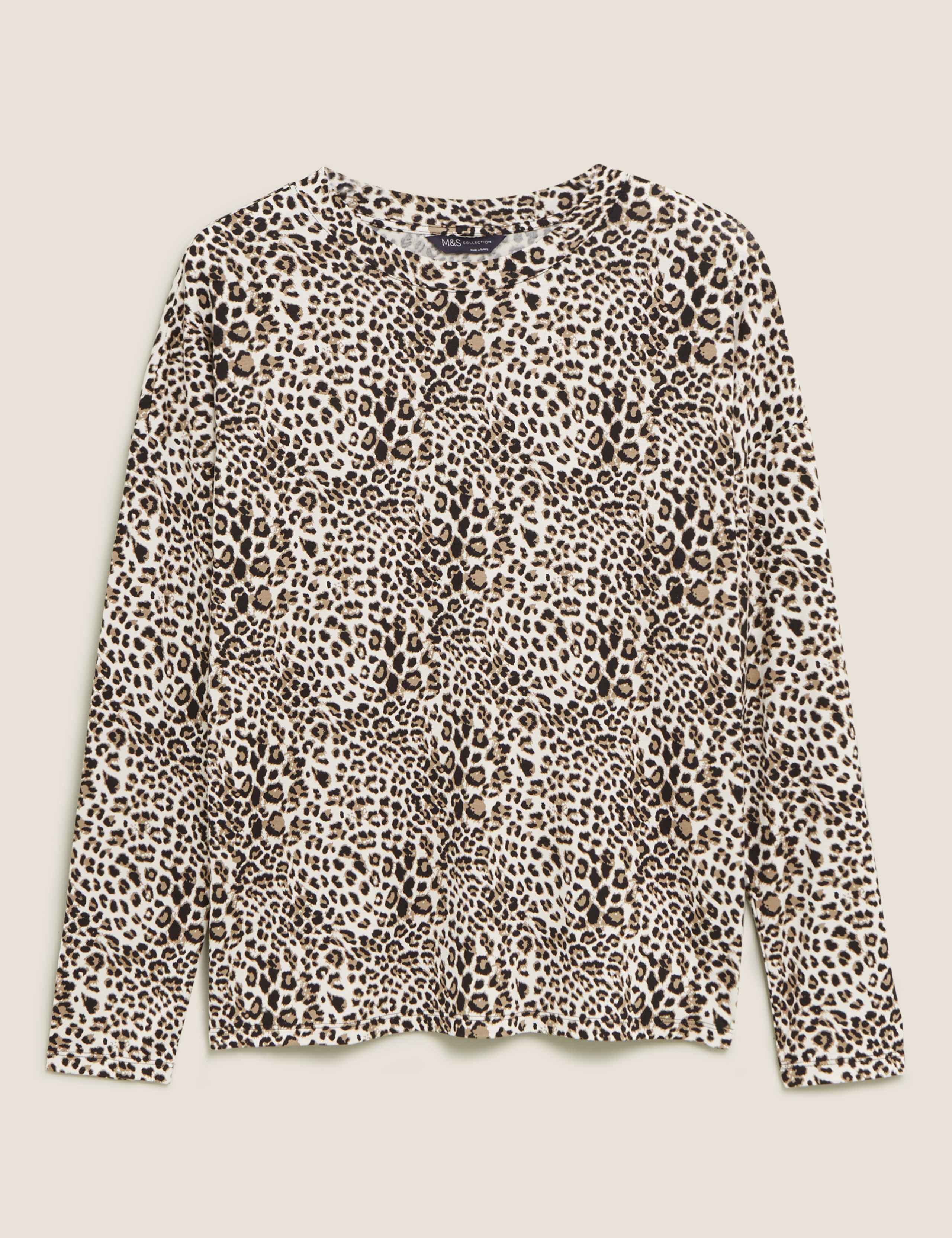 Animal Print Relaxed Long Sleeve Top 2 of 4