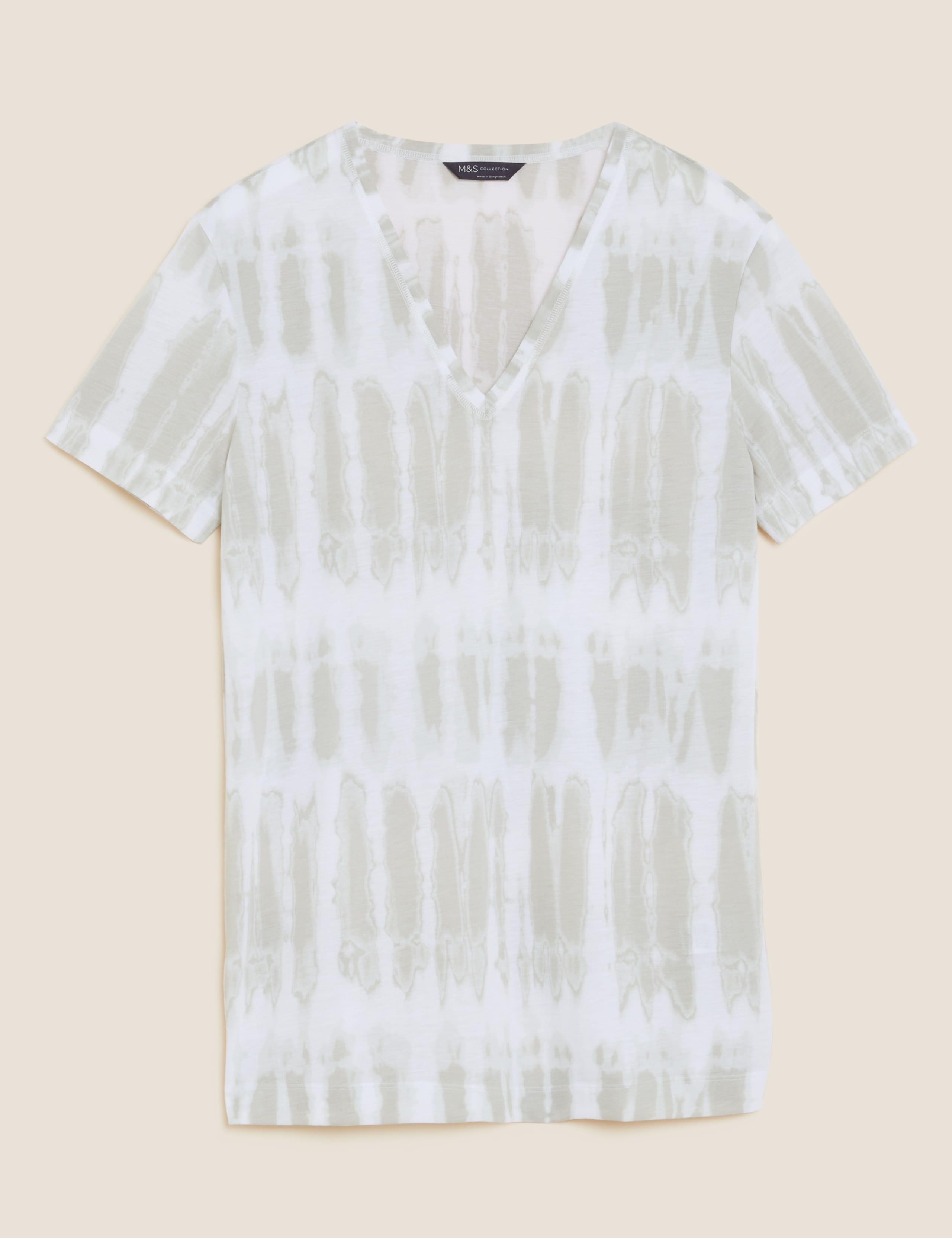 Tie Dye V-Neck Relaxed Longline T-Shirt 2 of 5