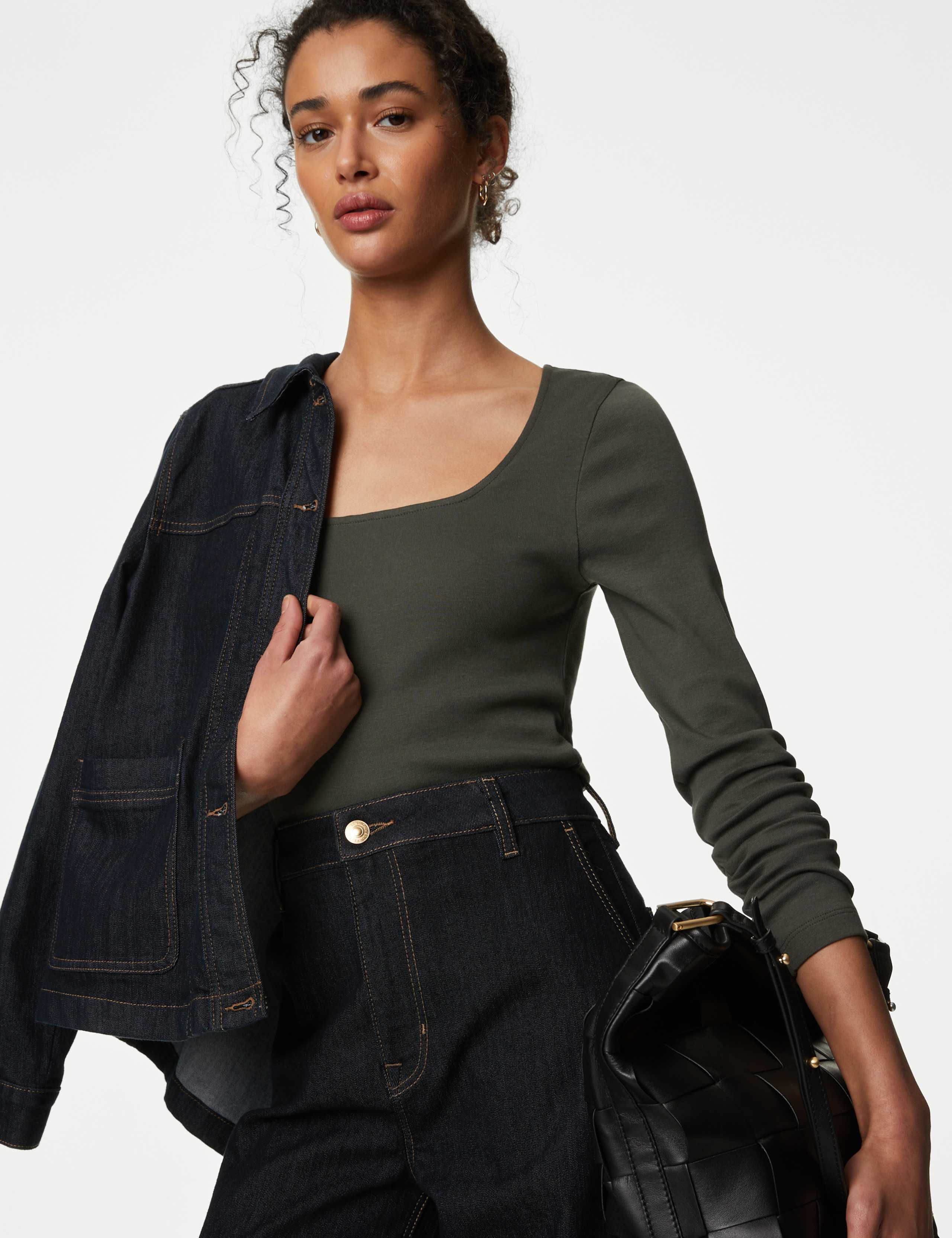 Pure Cotton Slim Fit Top 3 of 5