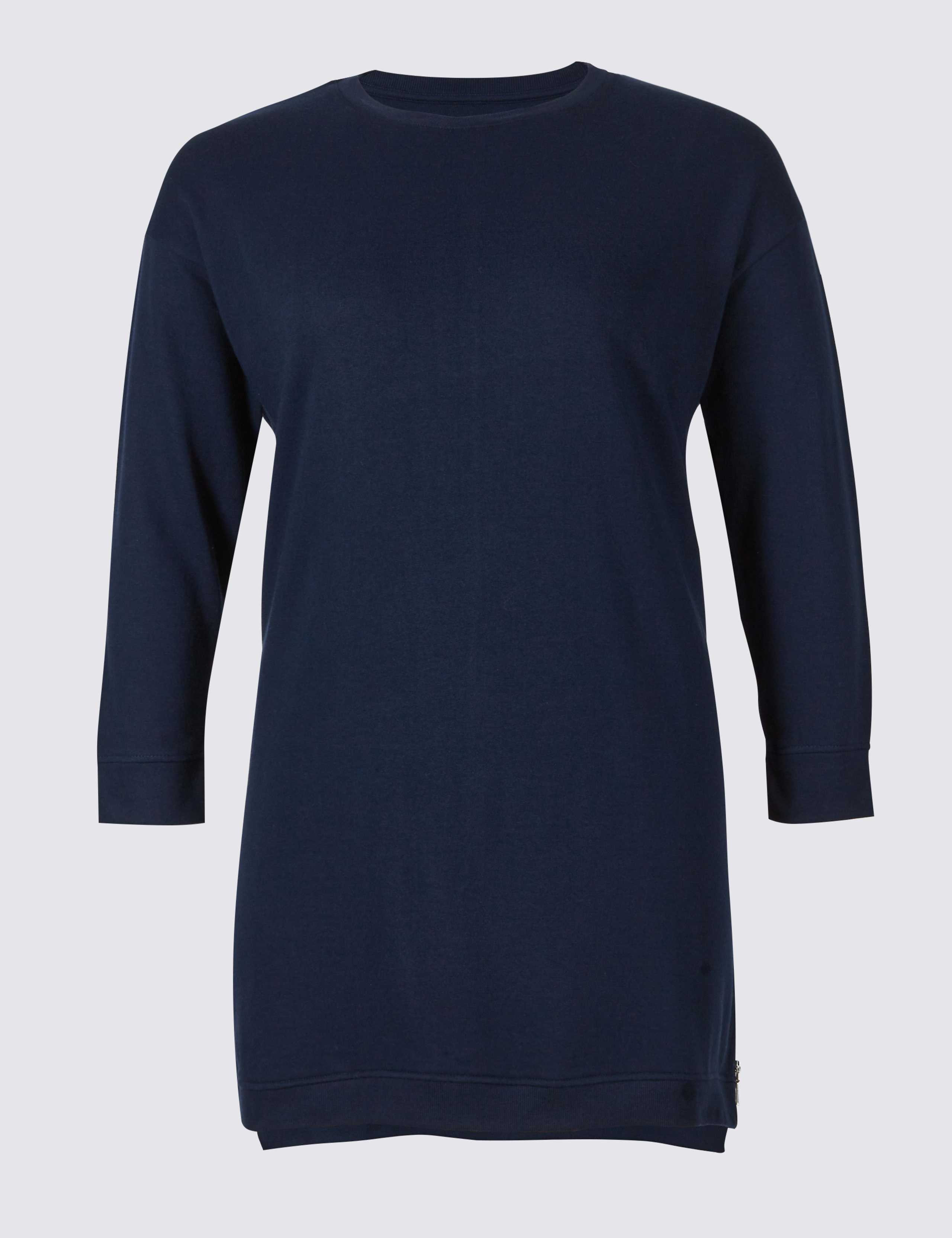 CURVE Cotton Rich Longline ¾ Sleeve T-Shirt 2 of 5