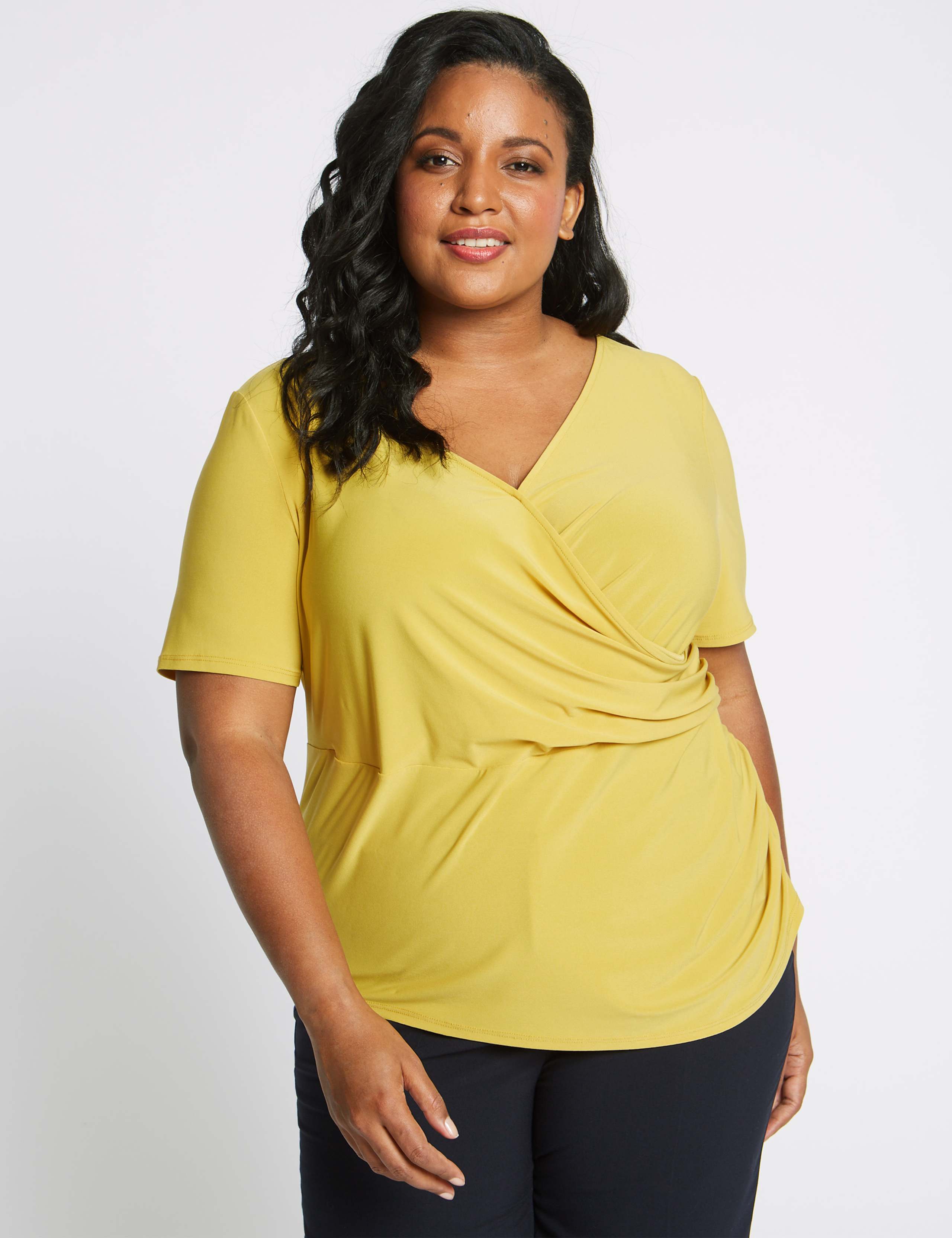 CURVE Short Sleeve Wrap Top 1 of 5