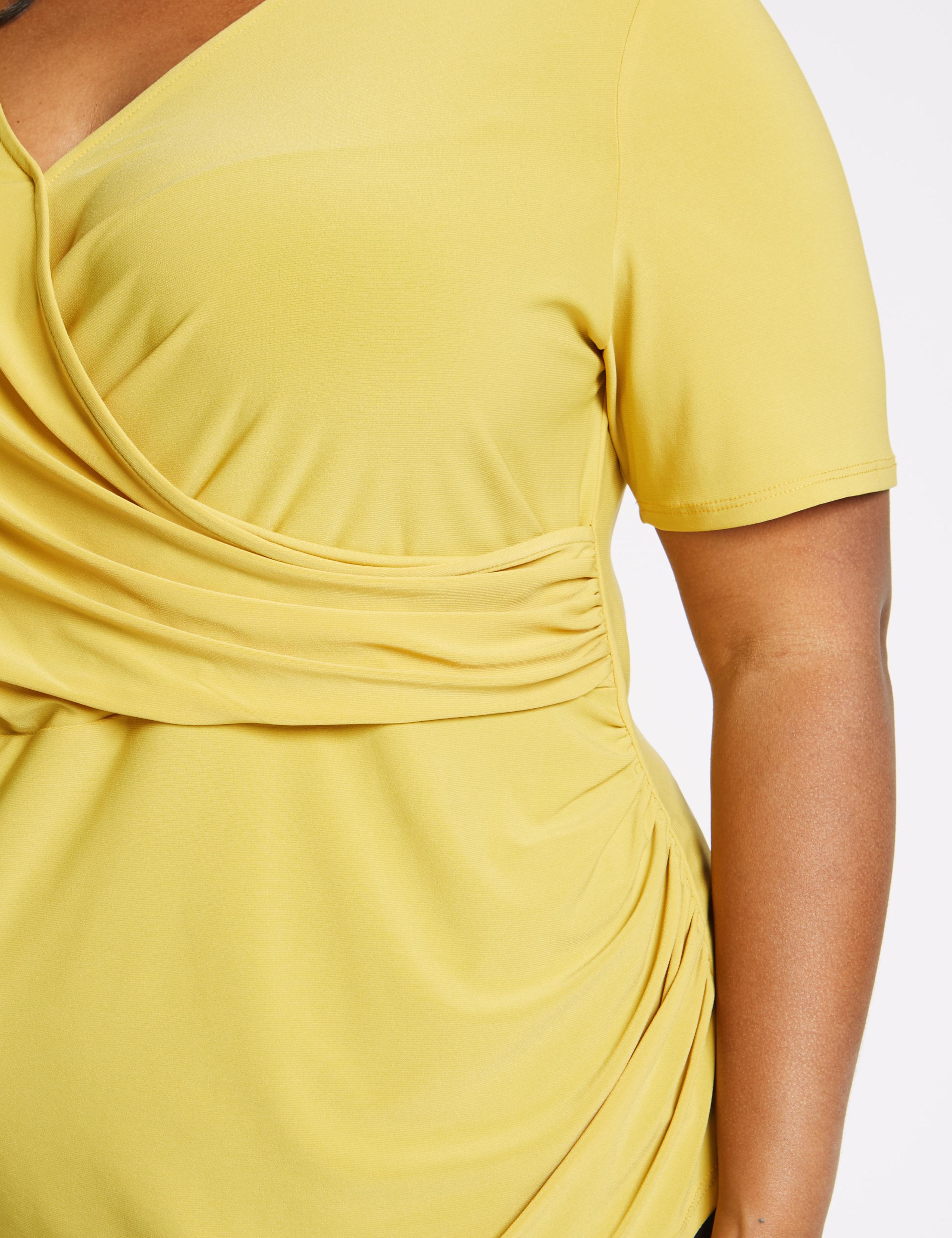 CURVE Short Sleeve Wrap Top 5 of 5