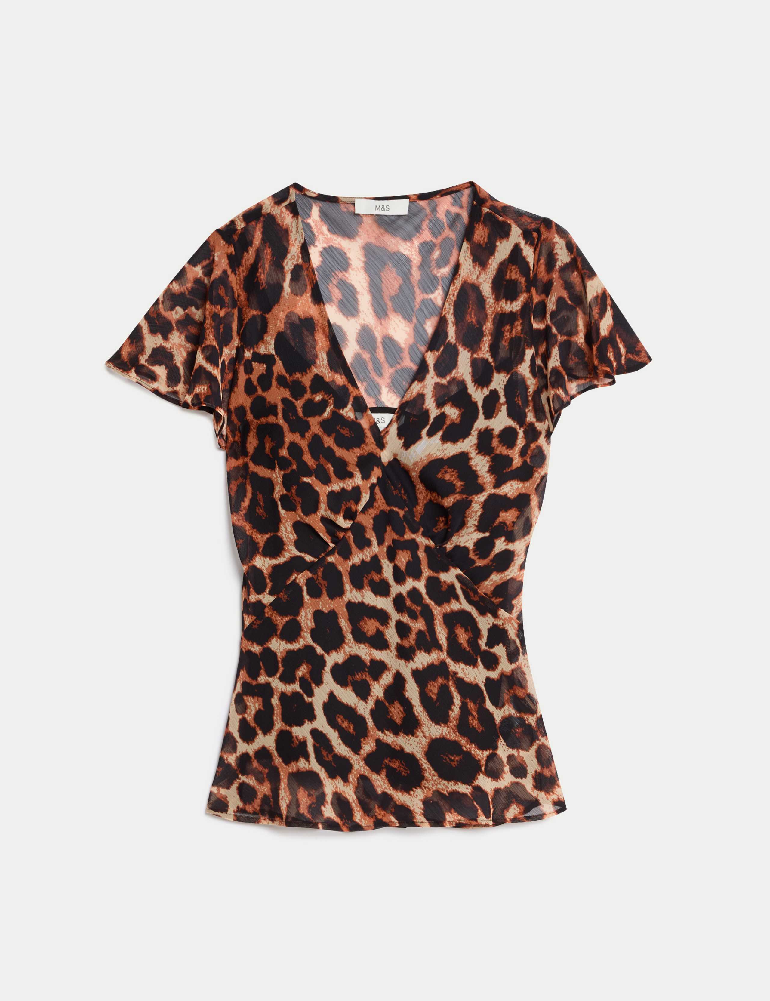 Animal Print V-Neck Top 2 of 5