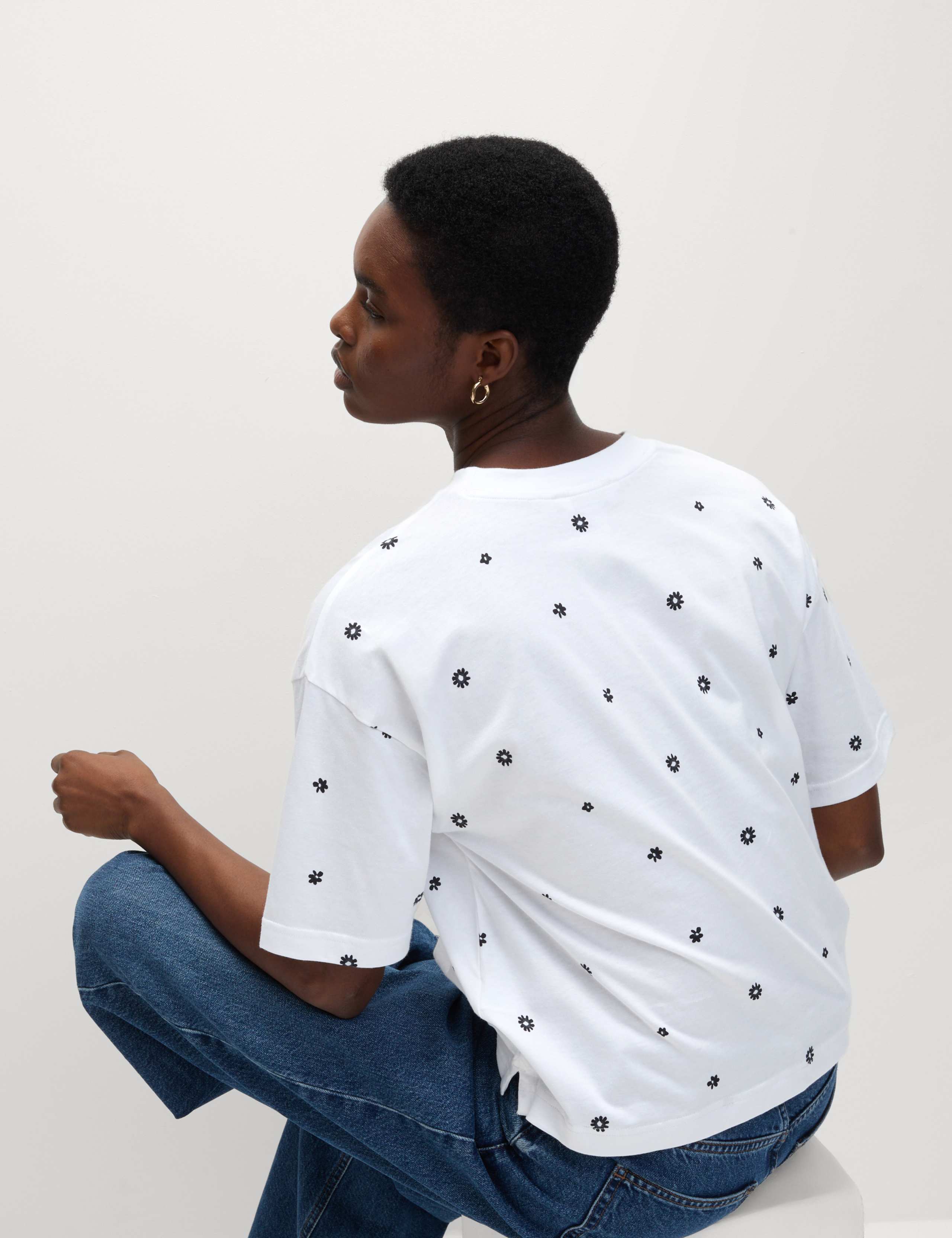 Pure Cotton Floral T-Shirt 4 of 5