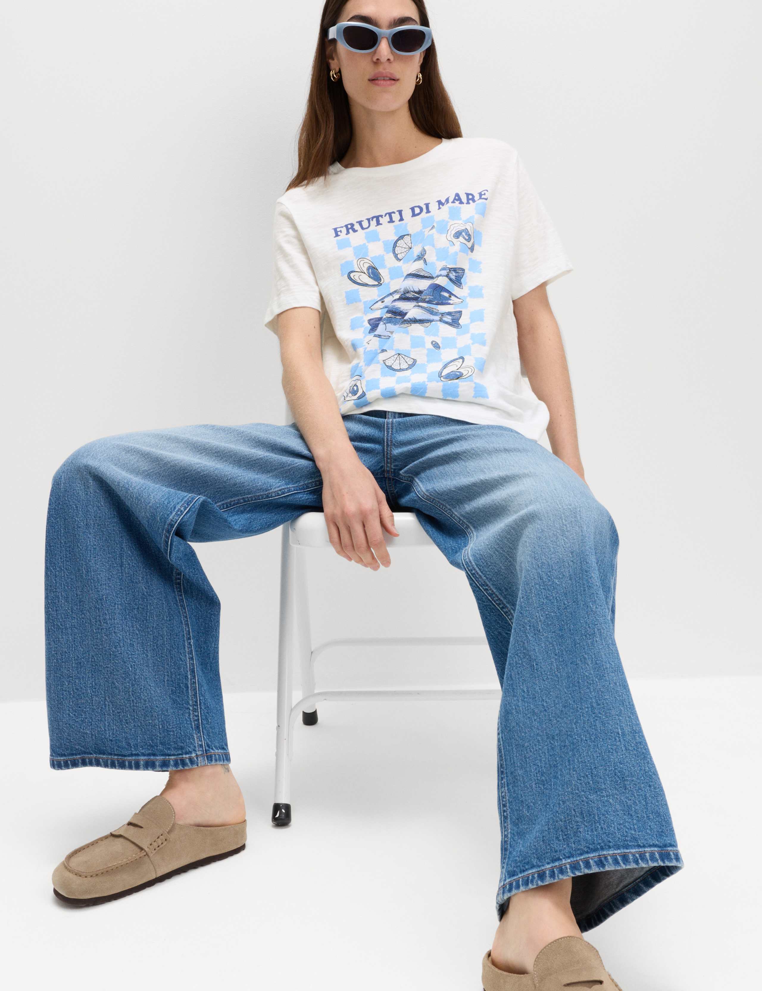 Pure Cotton Printed Graphic T-Shirt 1 of 4