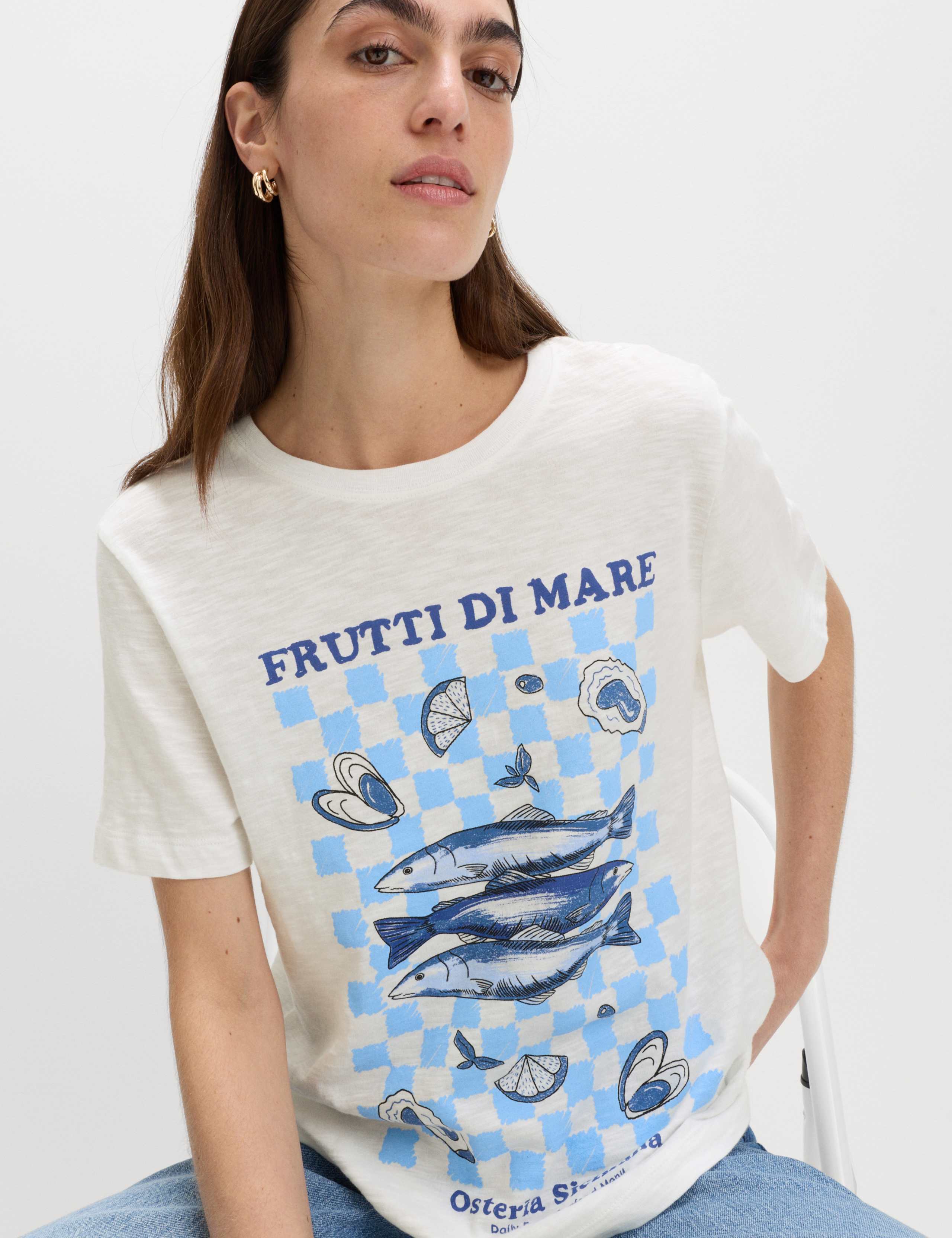 Pure Cotton Printed Graphic T-Shirt 3 of 4