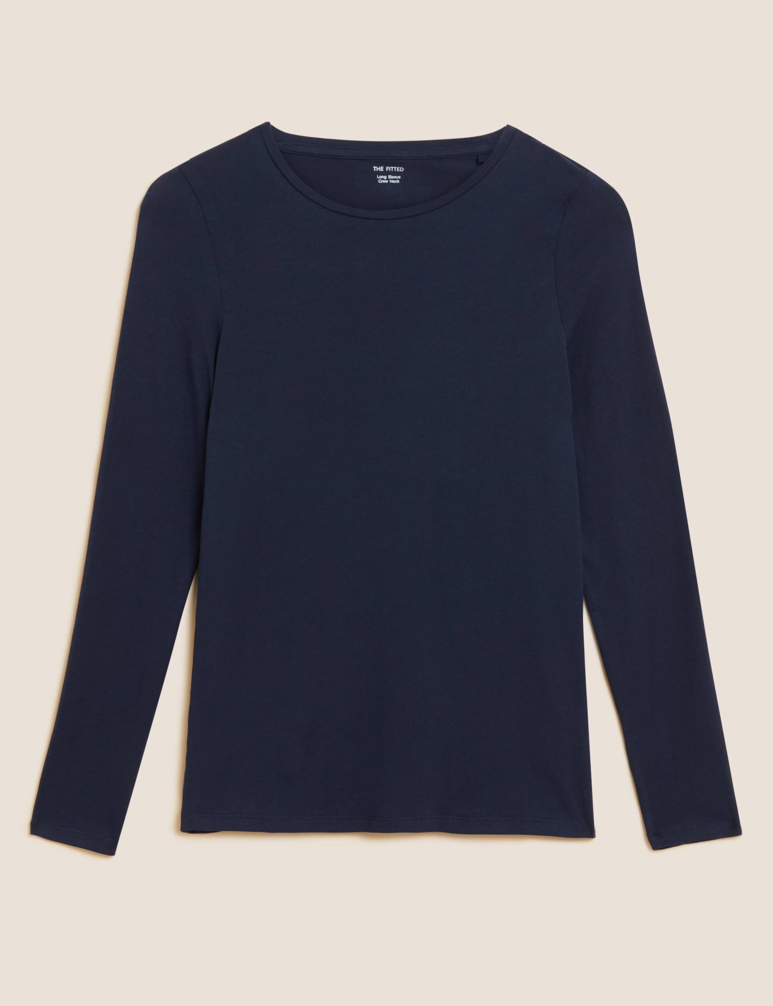 Cotton Rich Slim Fit Long Sleeve Top 2 of 5